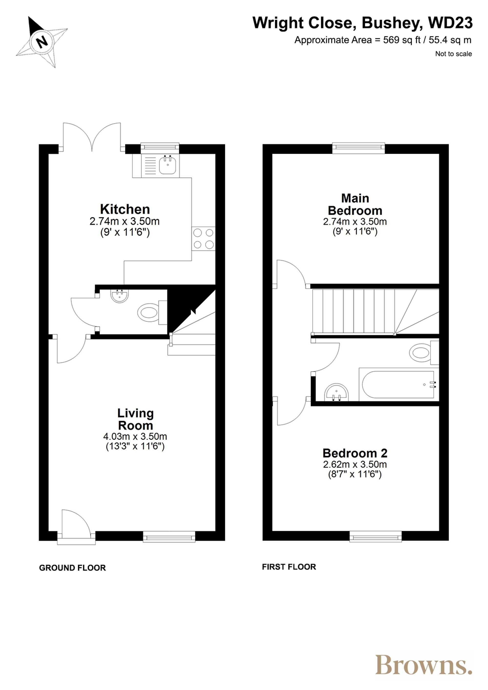 Wright Close, Bushey WD23, 2 bedroom terraced house for sale 65533243 PrimeLocation