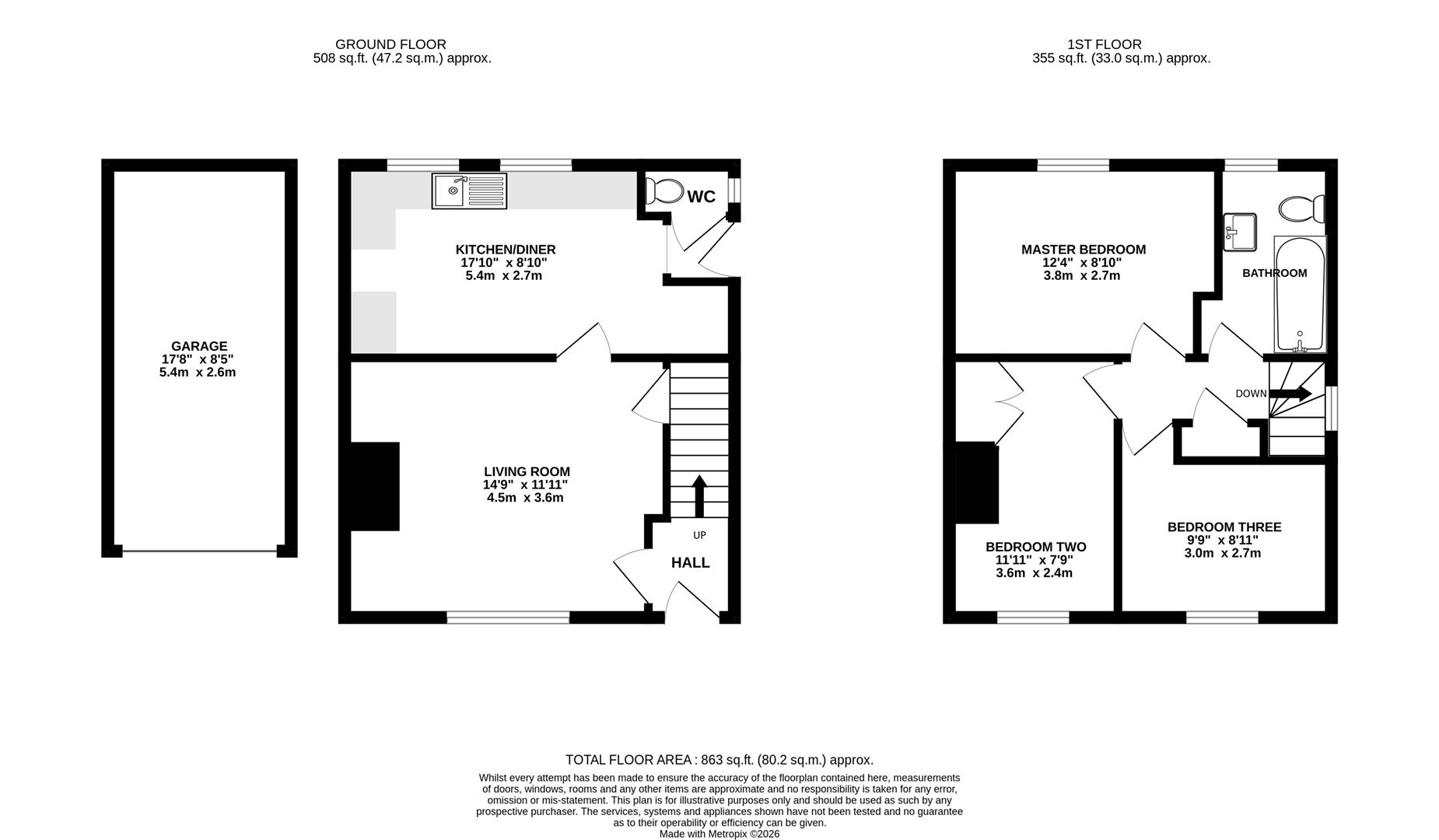 54, Shirecroft Road, Weymouth floorplan
