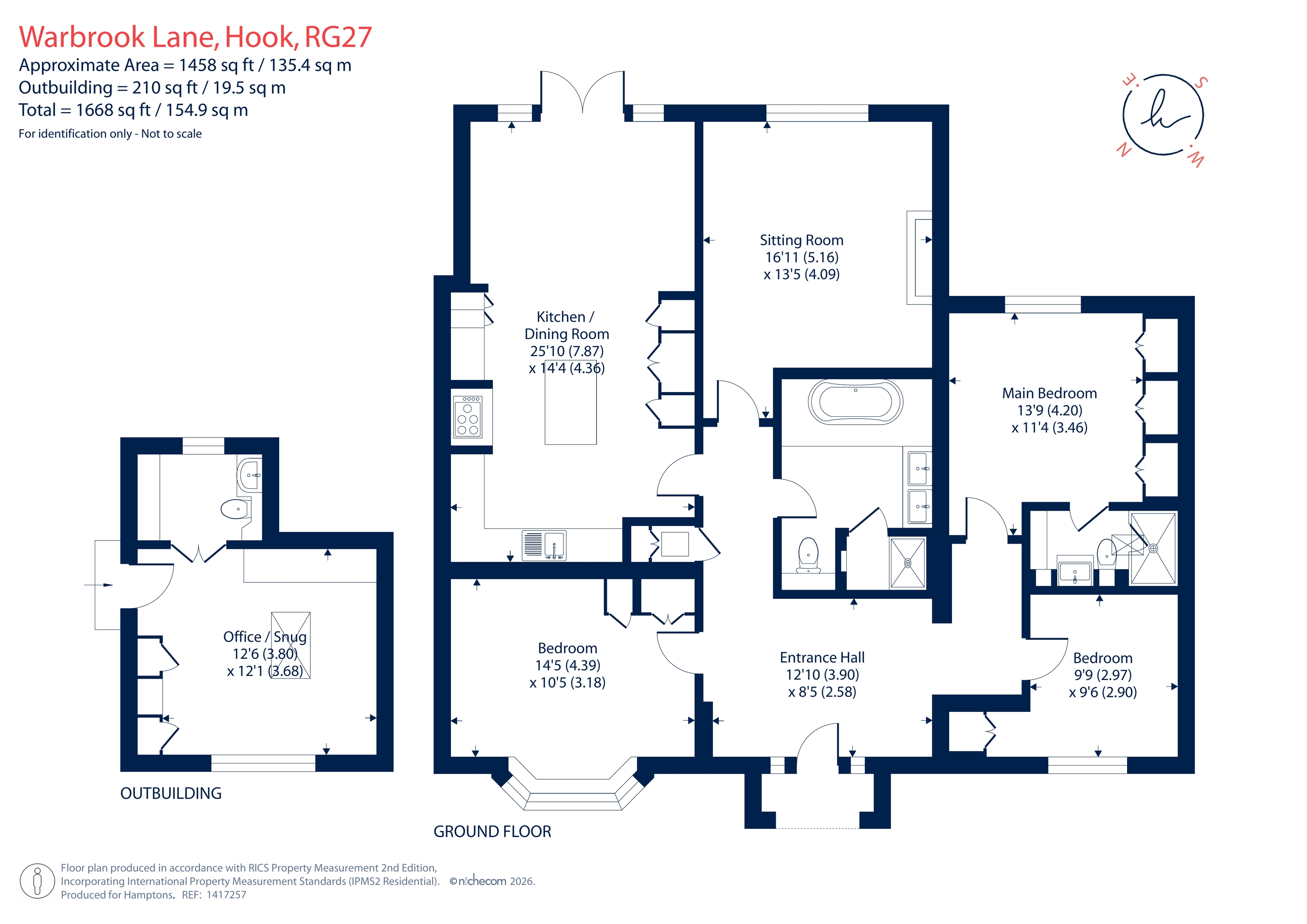 Brookmead, Warbrook Lane, Eversley floorplan