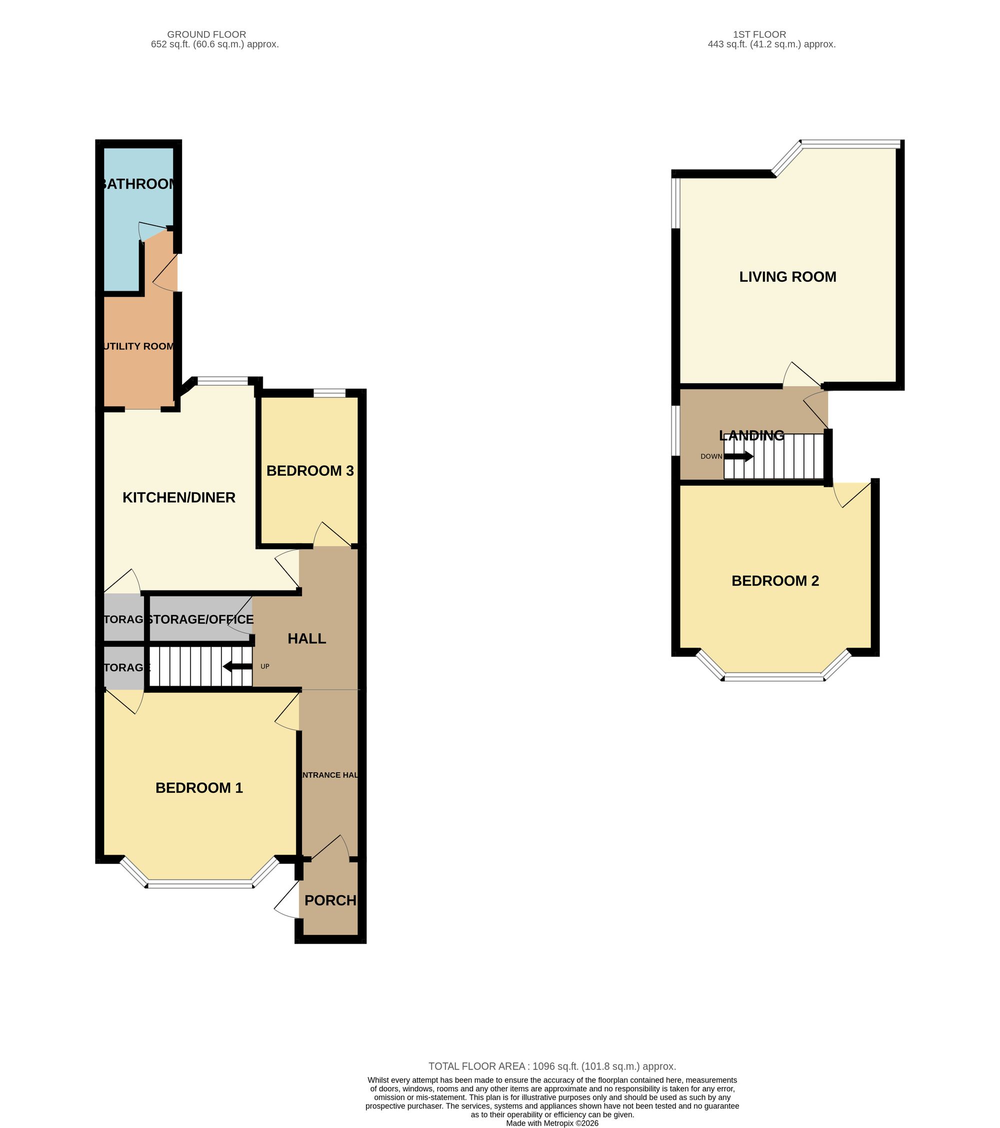 Flat 1, 57 North Marine Road, Scarborough floorplan