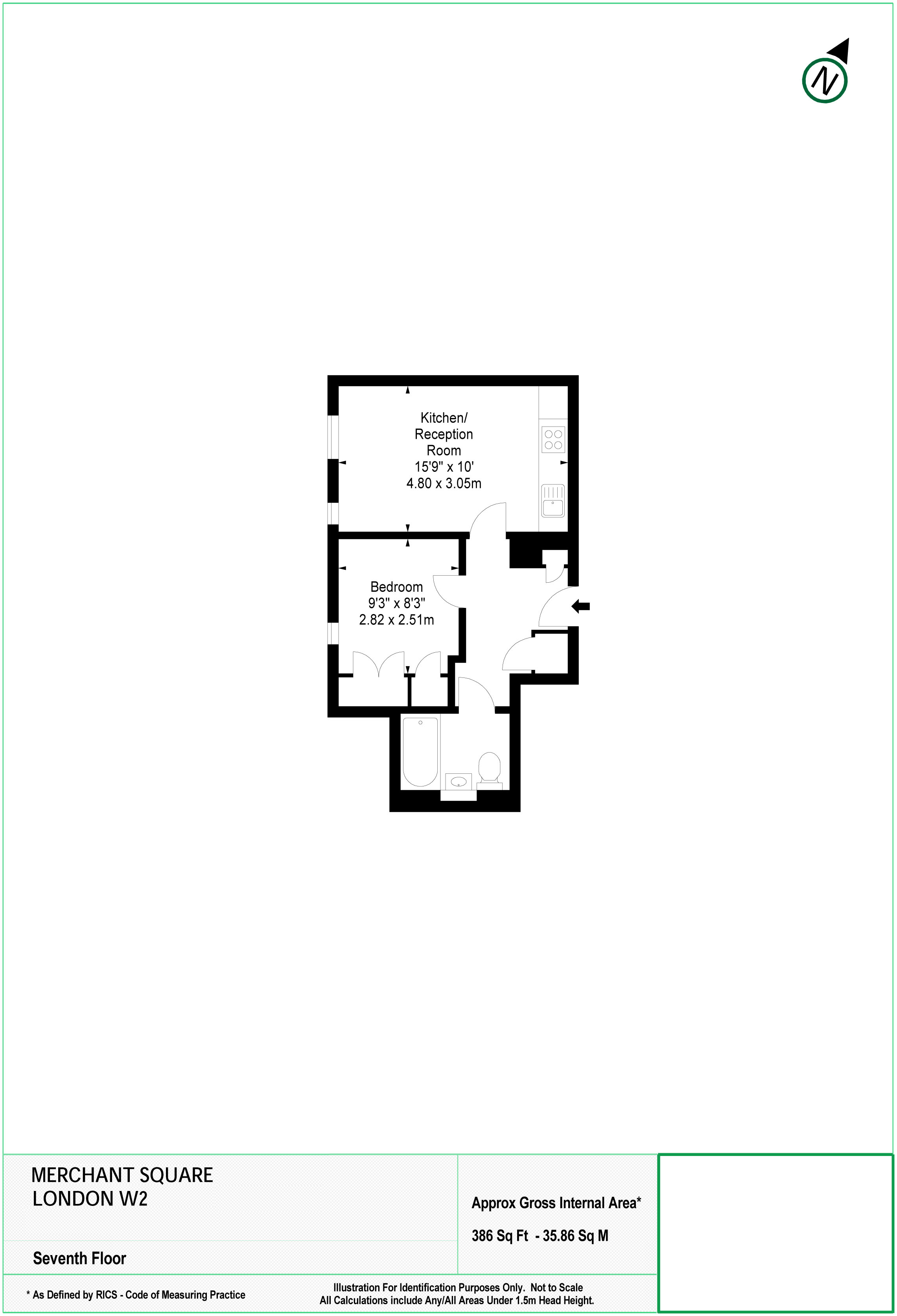 1 Bedrooms Flat to rent in Merchant Square, Paddington, London W2