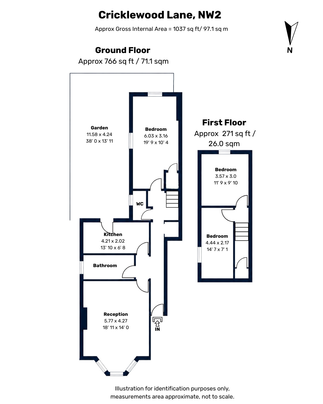 68a, Cricklewood Lane, London floorplan