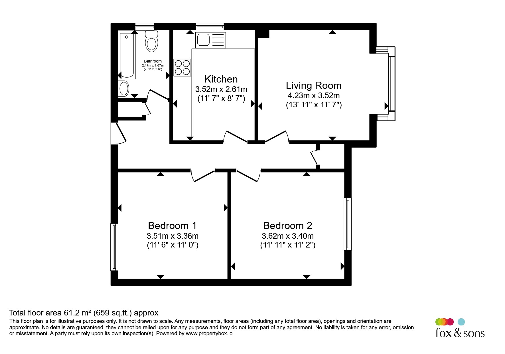Flat 6, Adur Court, 463, Brighton Road, Lancing floorplan