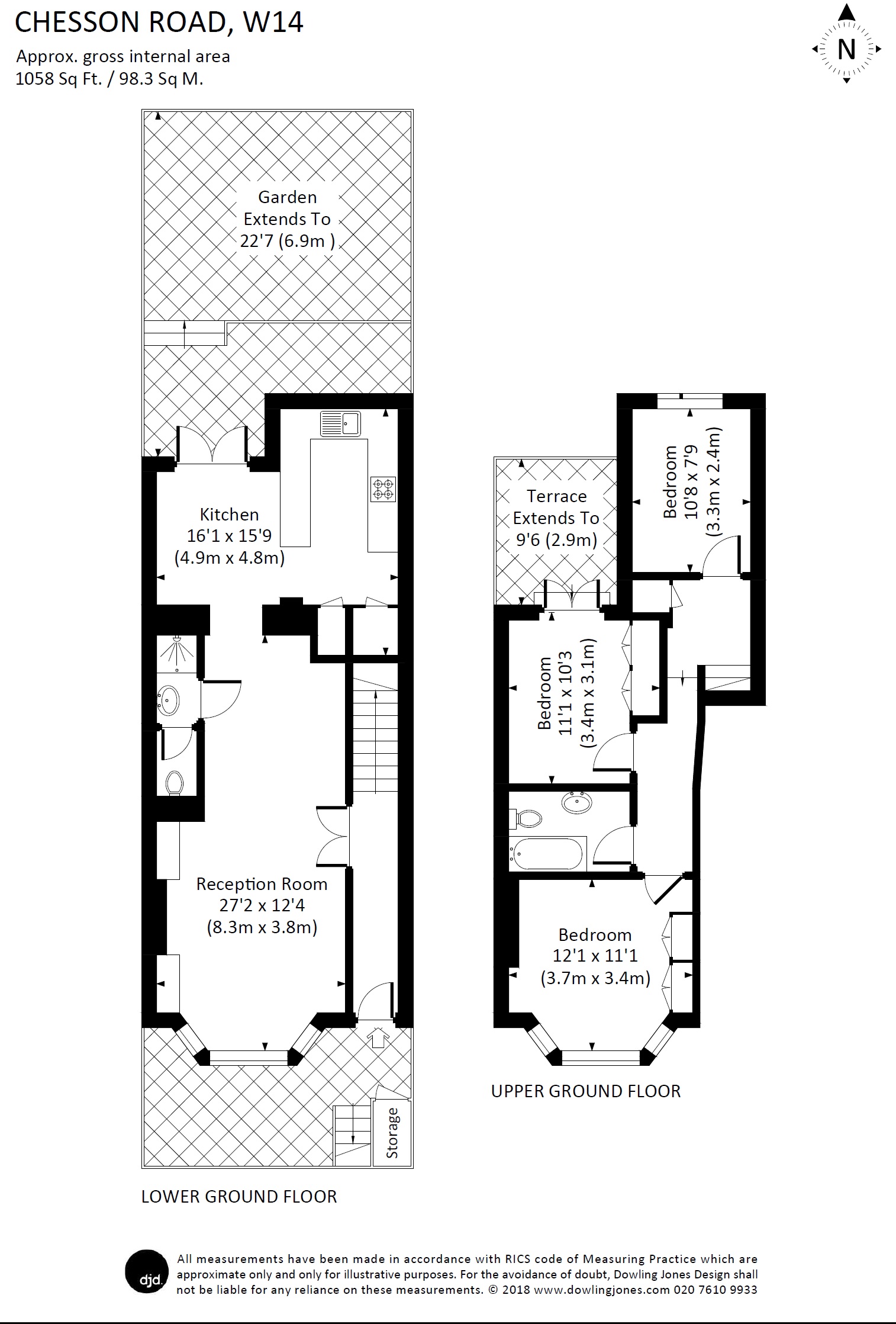 3 Bedrooms Flat to rent in Chesson Road, London W14