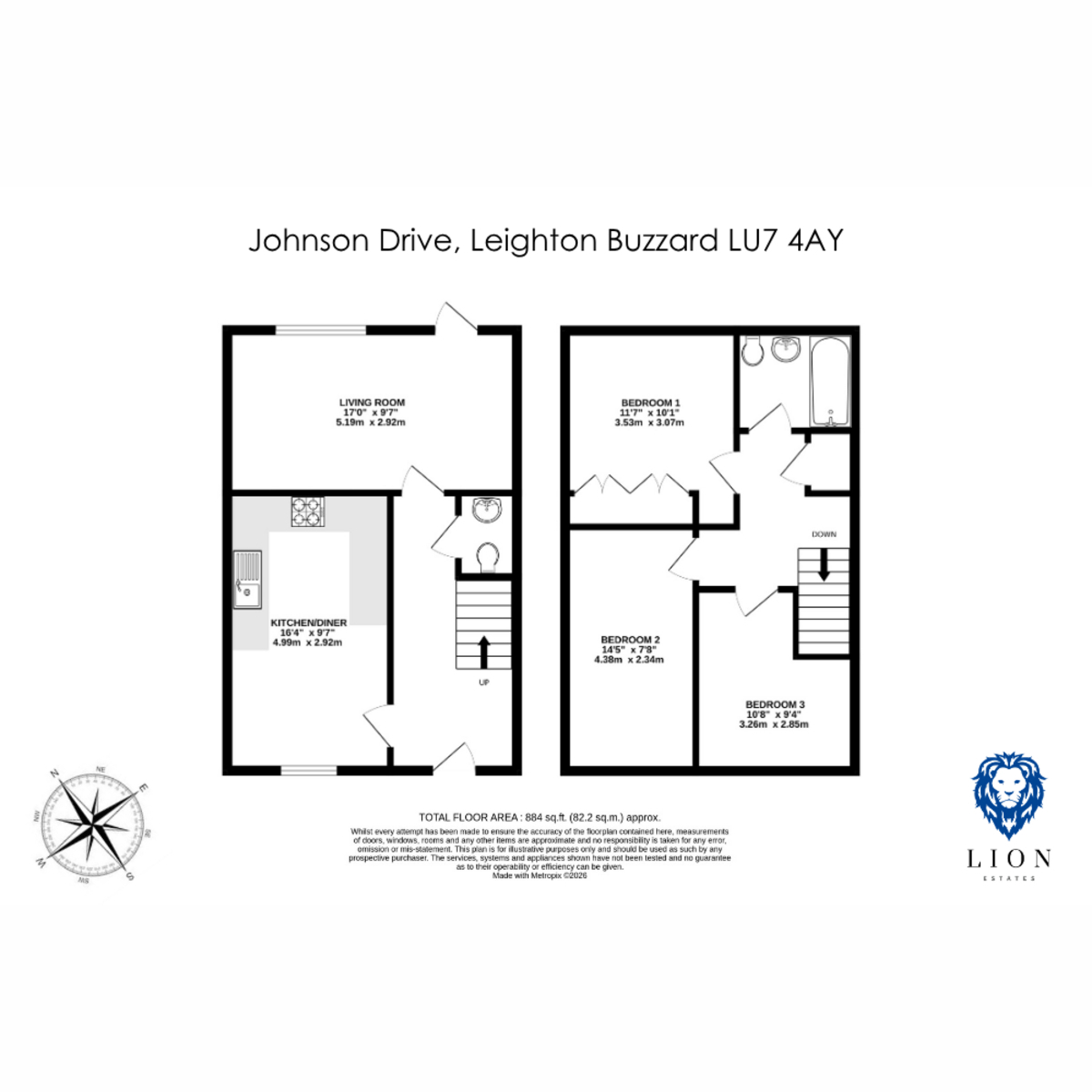 80, Johnson Drive, Leighton Buzzard floorplan