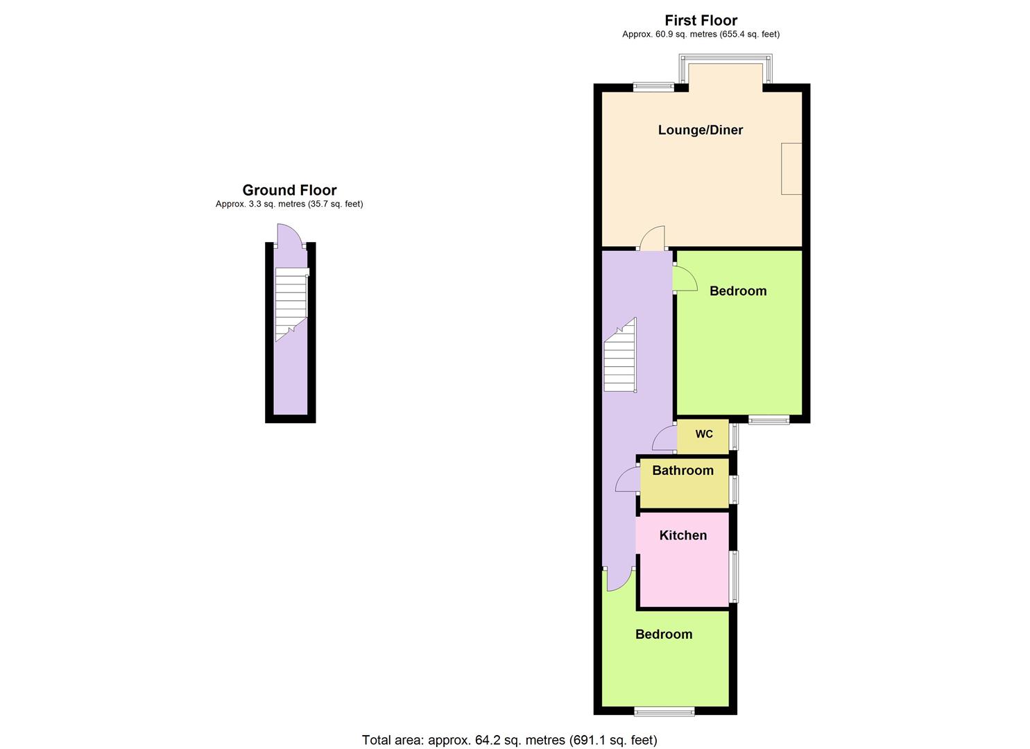 Flat 2, 15, Ash Grove, Worthing floorplan