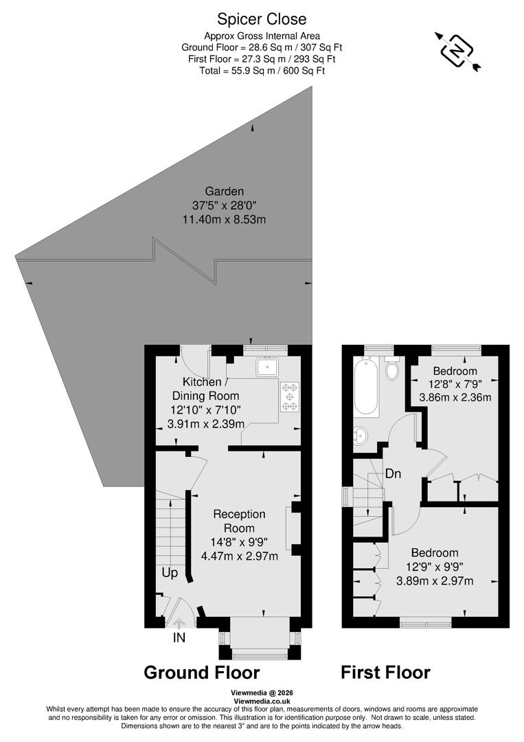 34, Spicer Close, Walton-On-Thames floorplan