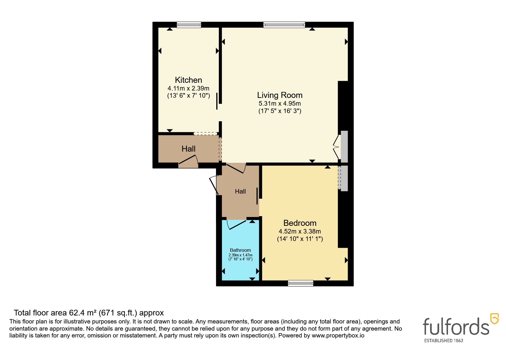 Flat 2, 9, The Beacon, Devon floorplan