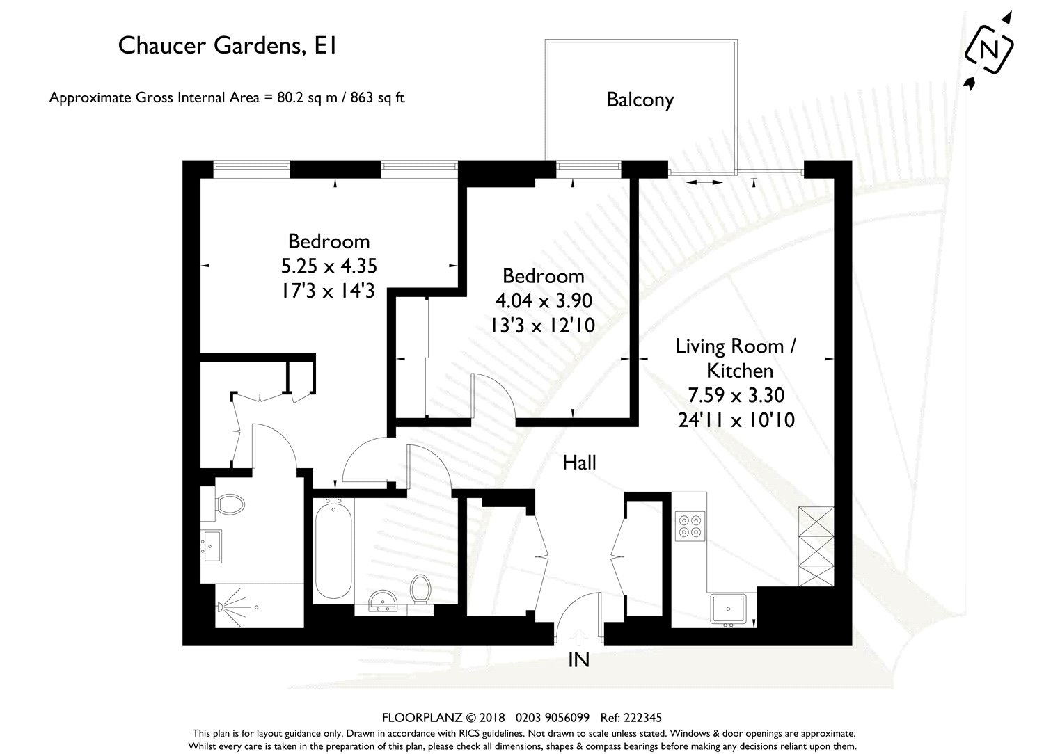 2 Bedrooms Flat to rent in Perilla House, 1 Chaucer Gardens, London E1