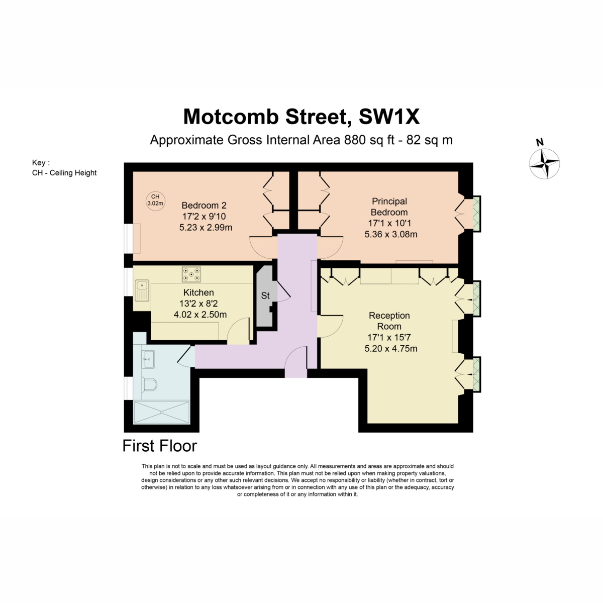 Flat Flat 1, 18a, Motcomb Street, London floorplan