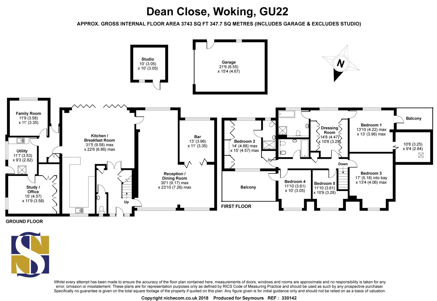 5 Bedrooms Detached house for sale in Pyrford, Surrey GU22