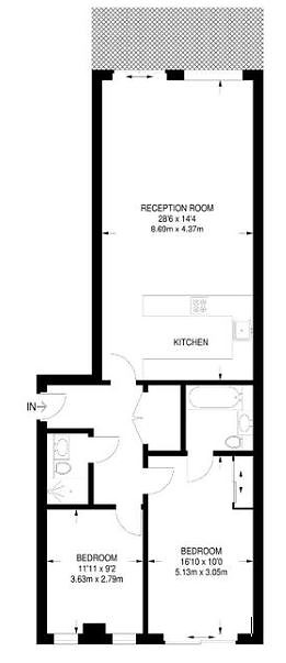 2 Bedrooms Flat to rent in Rodney Street, London N1
