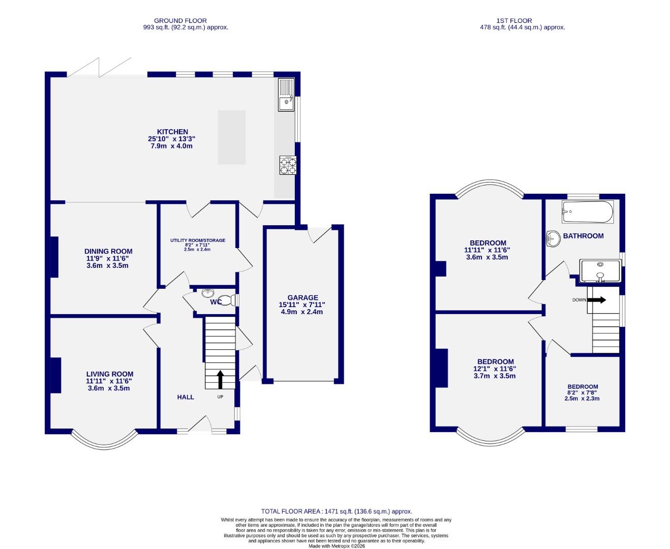 22, Middlethorpe Grove, York floorplan