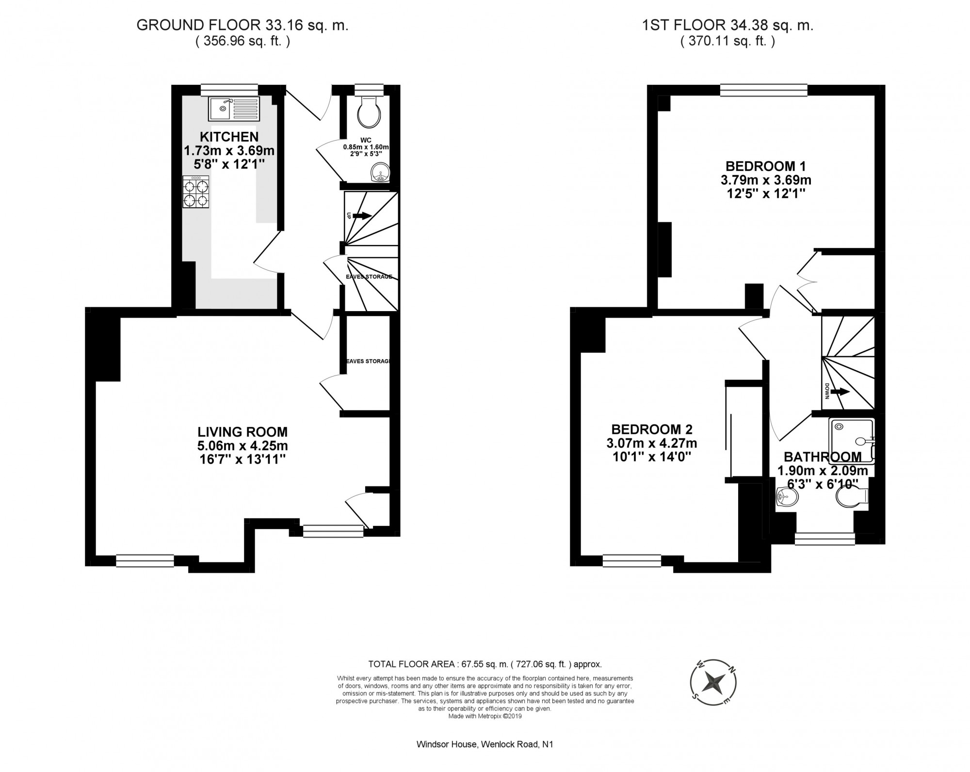 2 Bedrooms Flat to rent in Windsor House, Wenlock Road, London N1