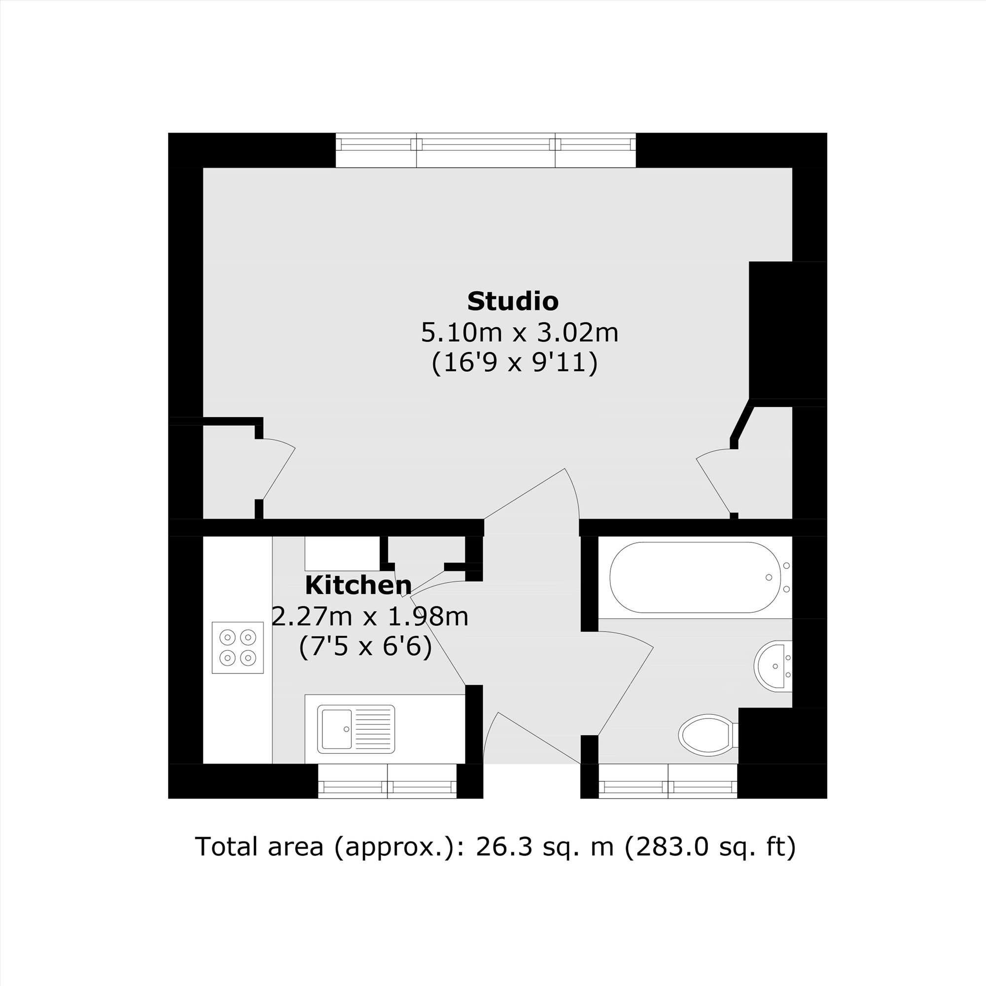 Flat 34, 20-36, Eton Street, Richmond floorplan