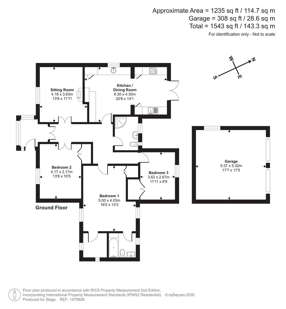 Honeysuckle Cottage, Main Street, Bridport floorplan