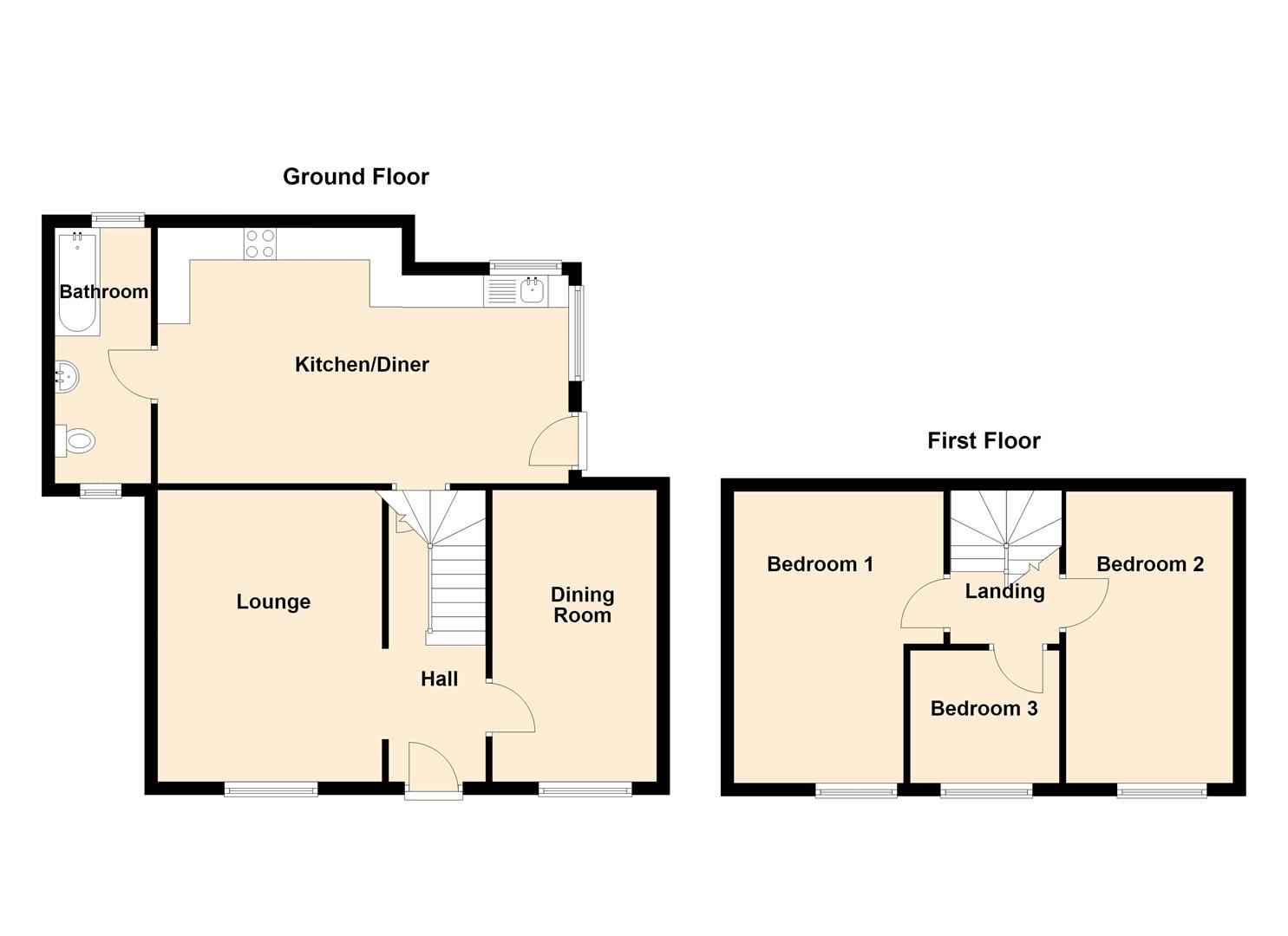 Lletrog Bach,, Burry Port floorplan