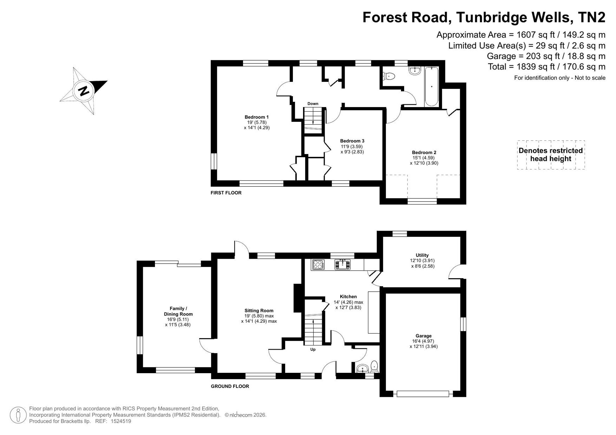 164 Forest Road, Tunbridge Wells floorplan