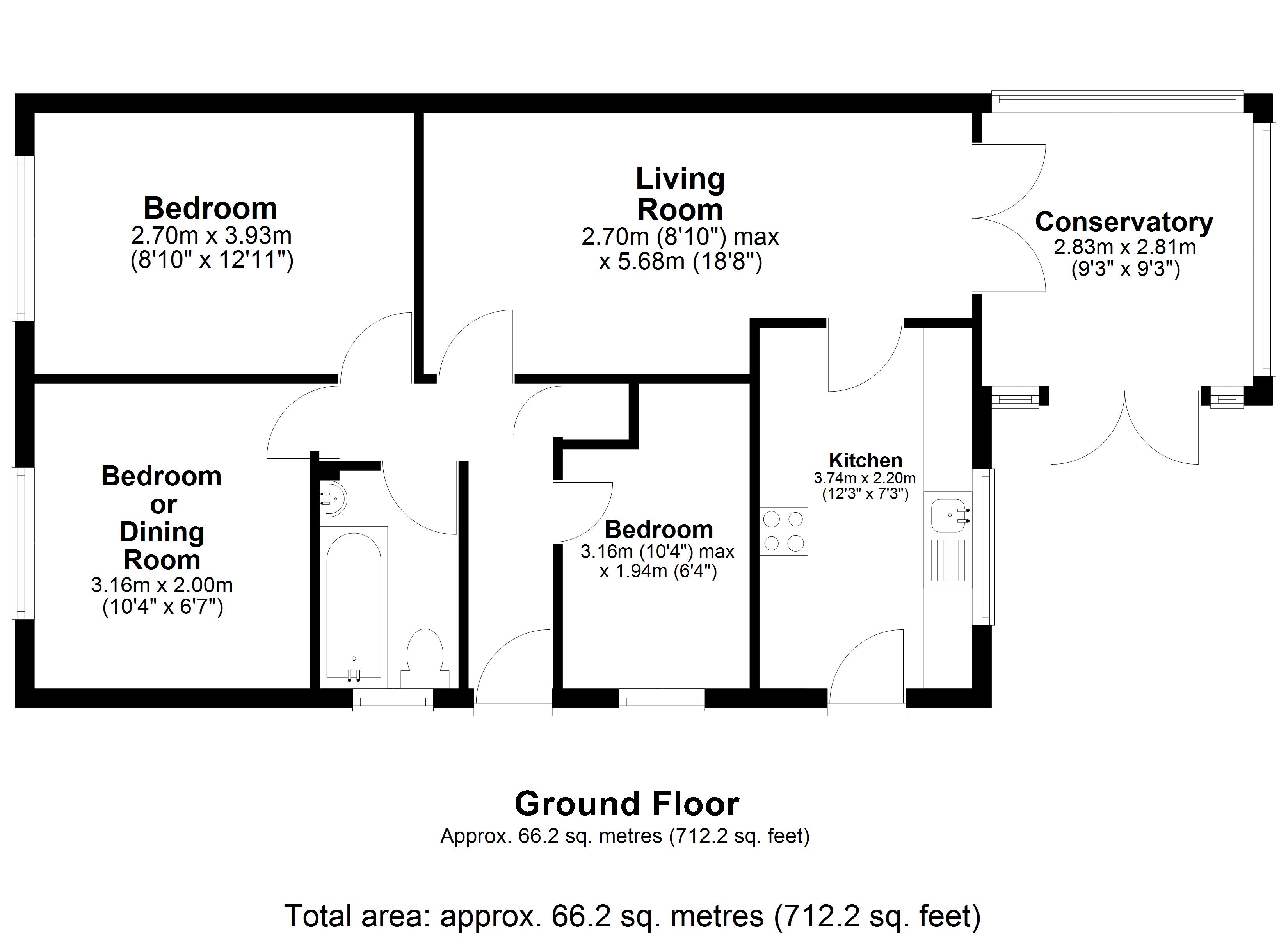 15, Summer Road, Westbury floorplan