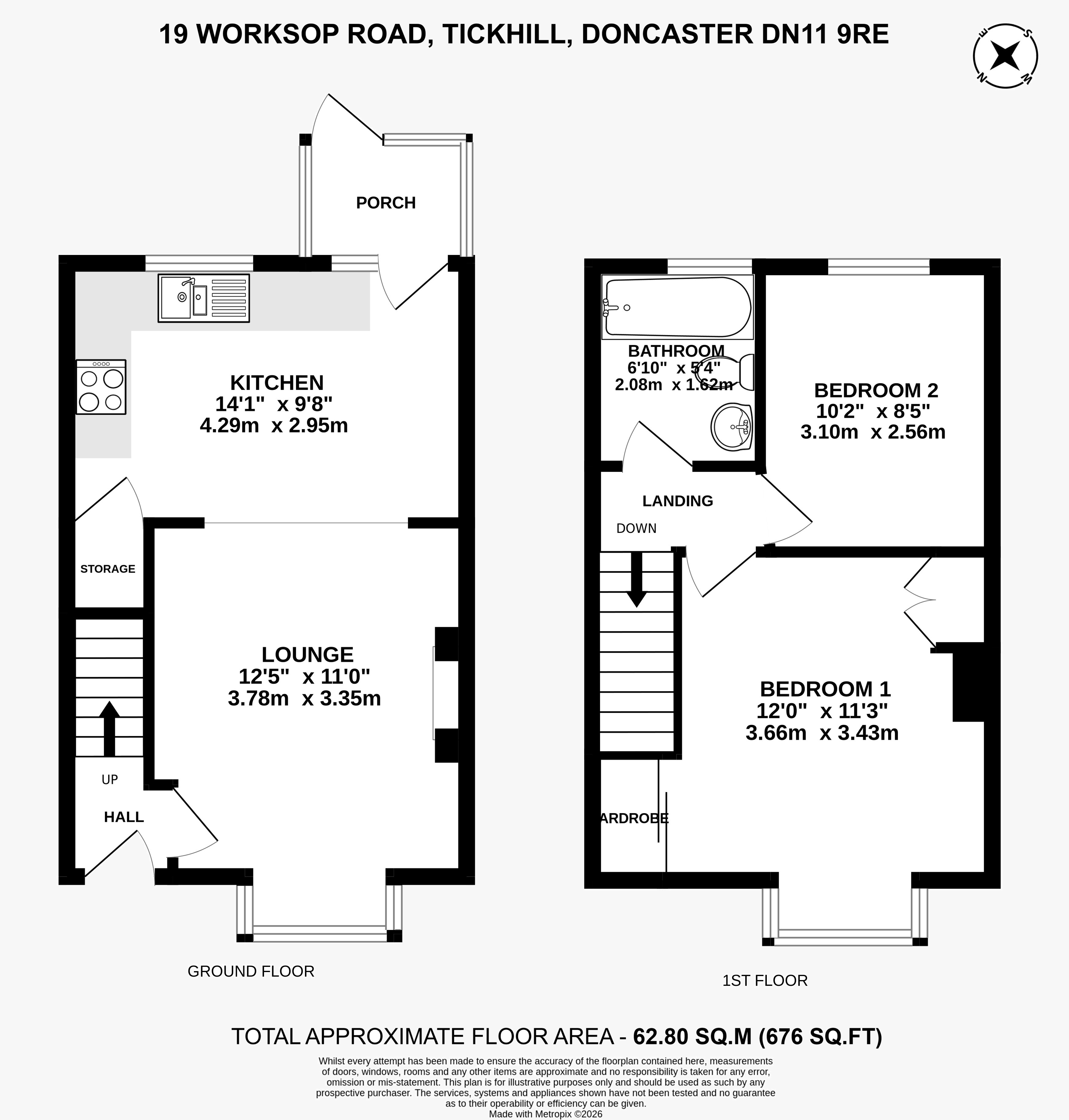 19, Worksop Road, Doncaster floorplan