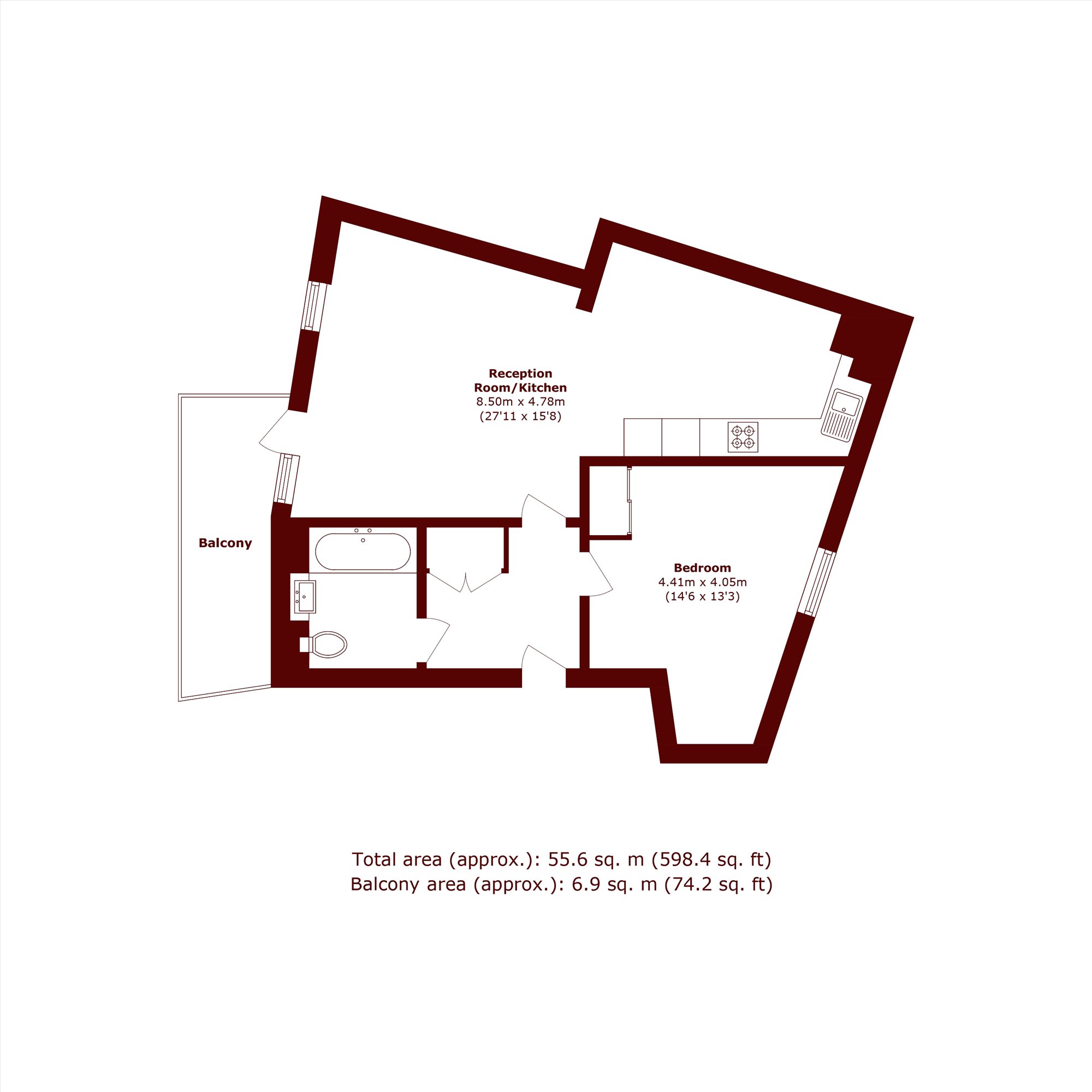 Flat 67 Thomas York House, 107, Woolwich High Street, Woolwich floorplan