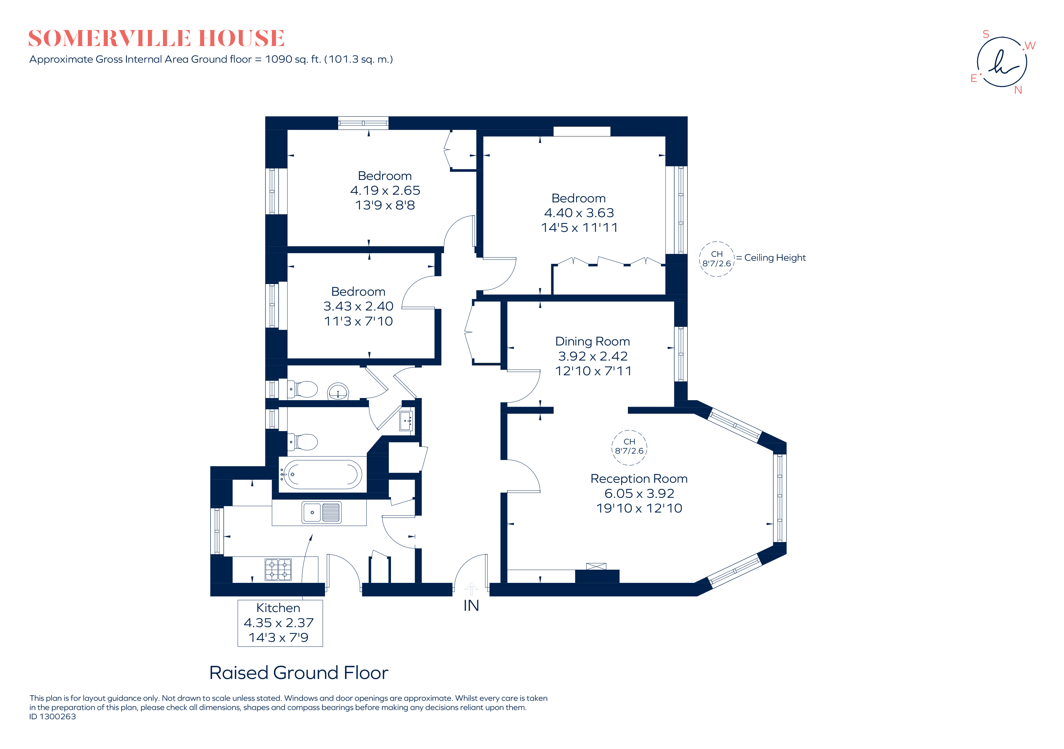 Flat 10, Somerville House, Manor Fields, London floorplan