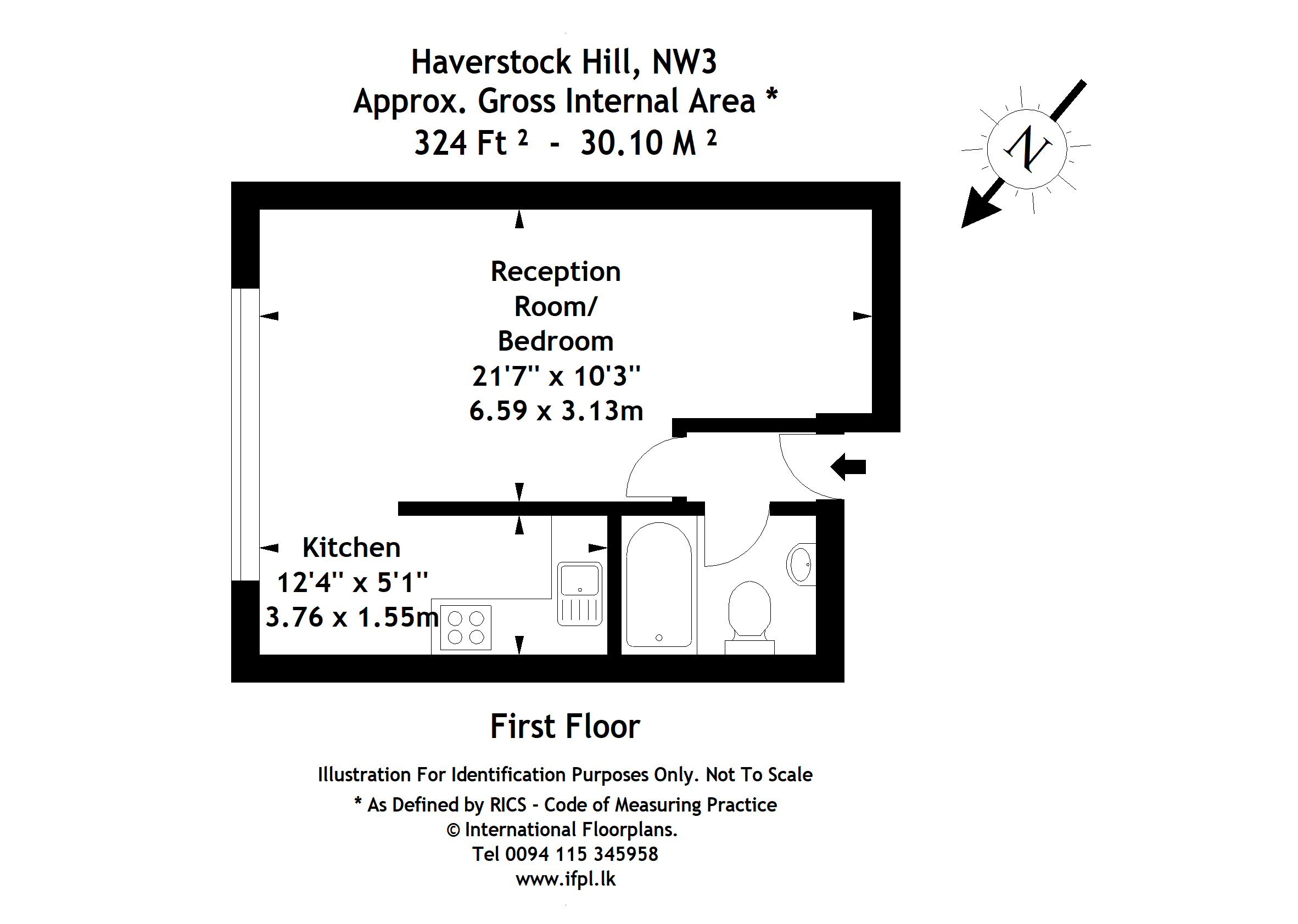 Flat 8, 119, Haverstock Hill, London floorplan
