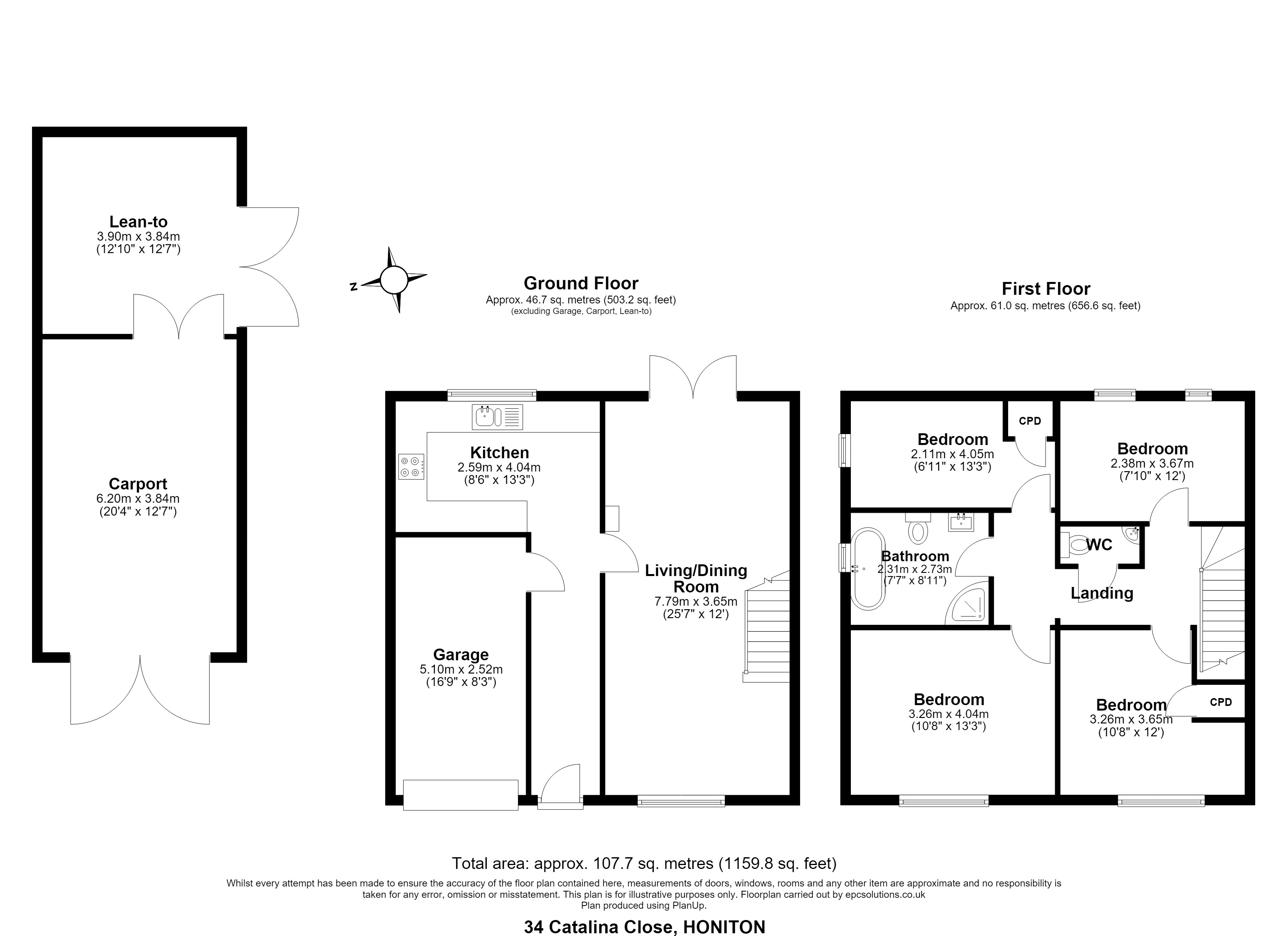 34, Catalina Close, Honiton floorplan