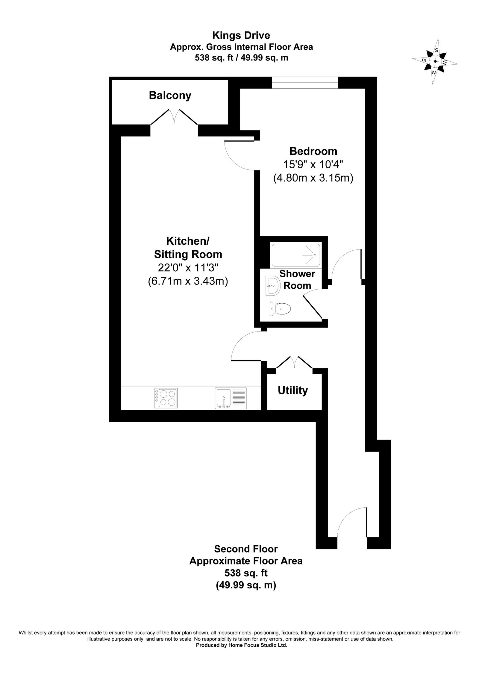 King Edward VII Apartments,34, Kings Drive, Midhurst floorplan