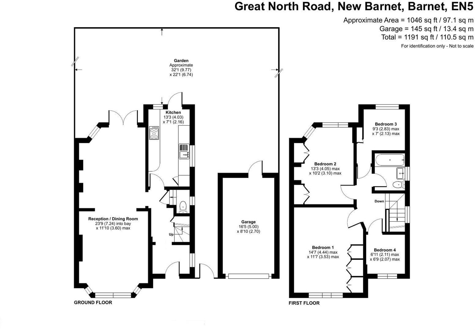 91, Great North Road, Barnet floorplan