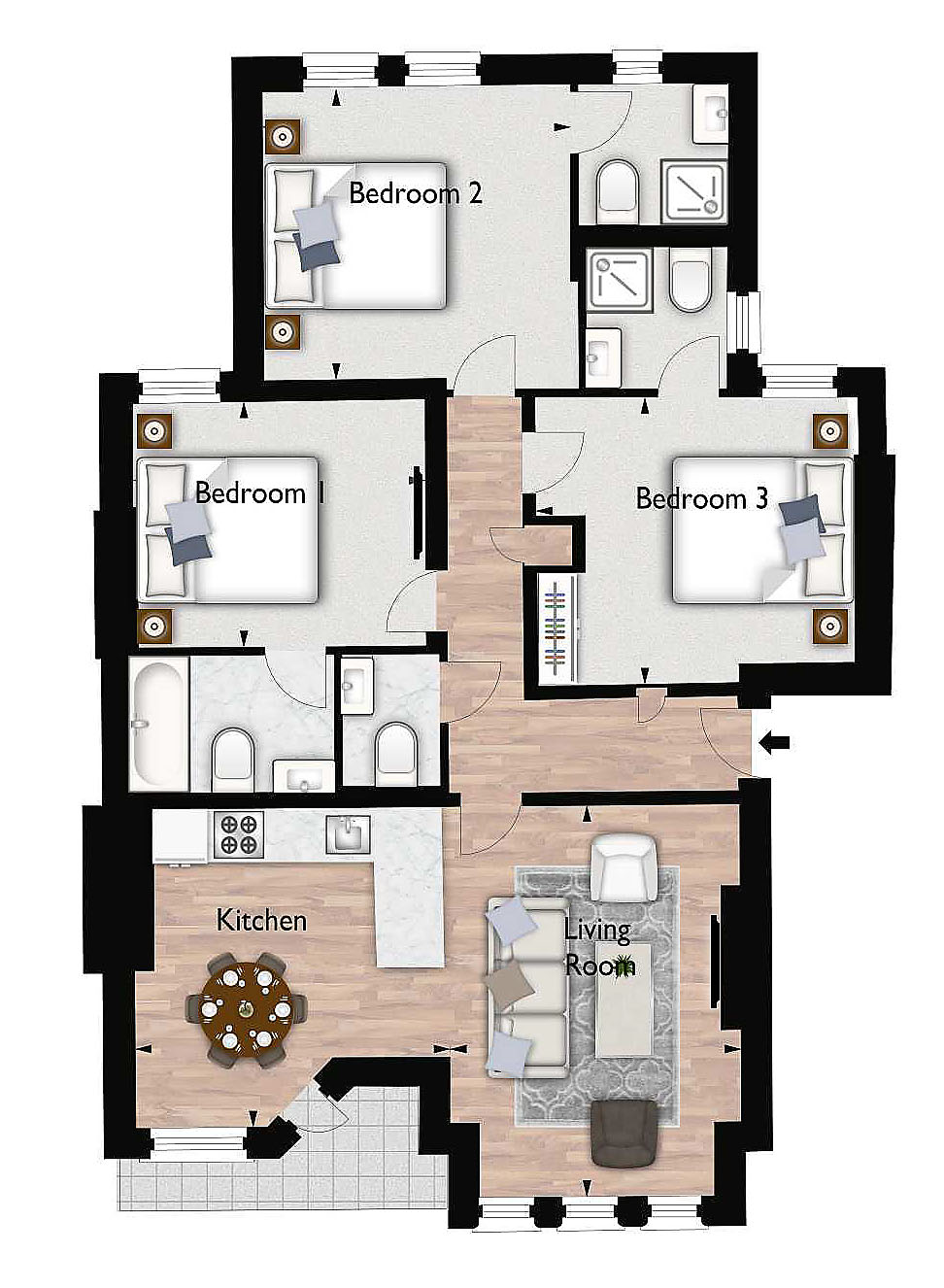 3 Bedrooms Flat to rent in Hamlet Gardens, Ravenscourt Park, London W6