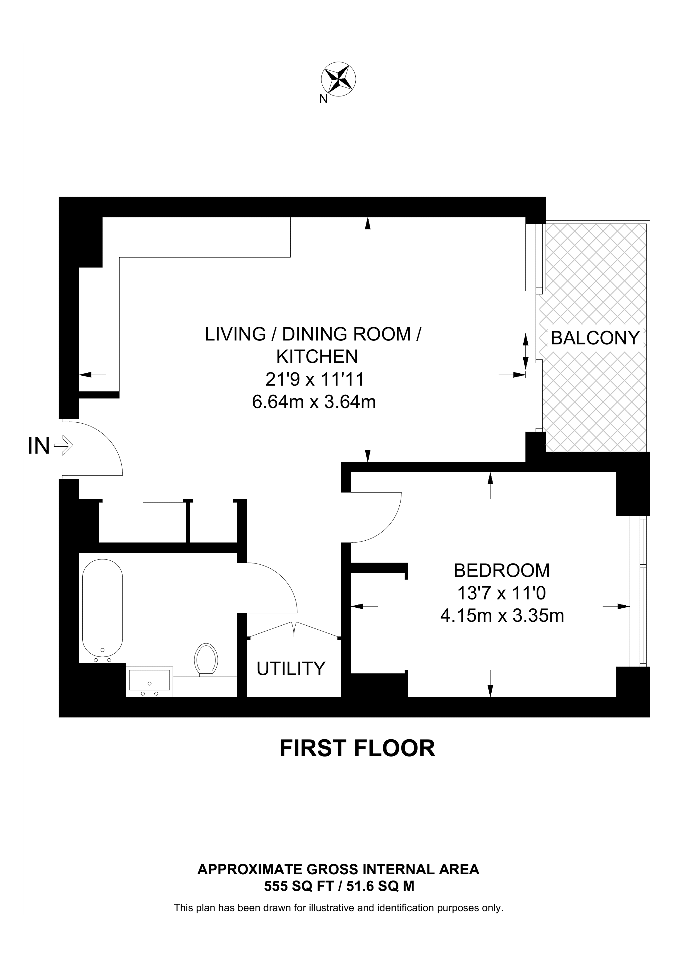 Hampton House, Fulham Broadway floorplan