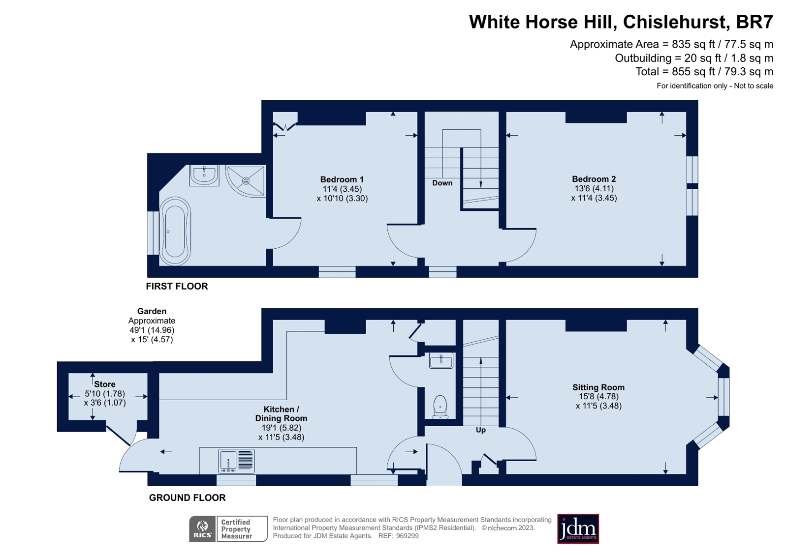 White Horse Hill, Chislehurst, Kent BR7, 2 bedroom end terrace house