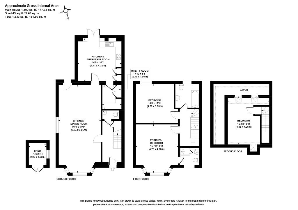 33a Balmoral Crescent, West Molesey floorplan