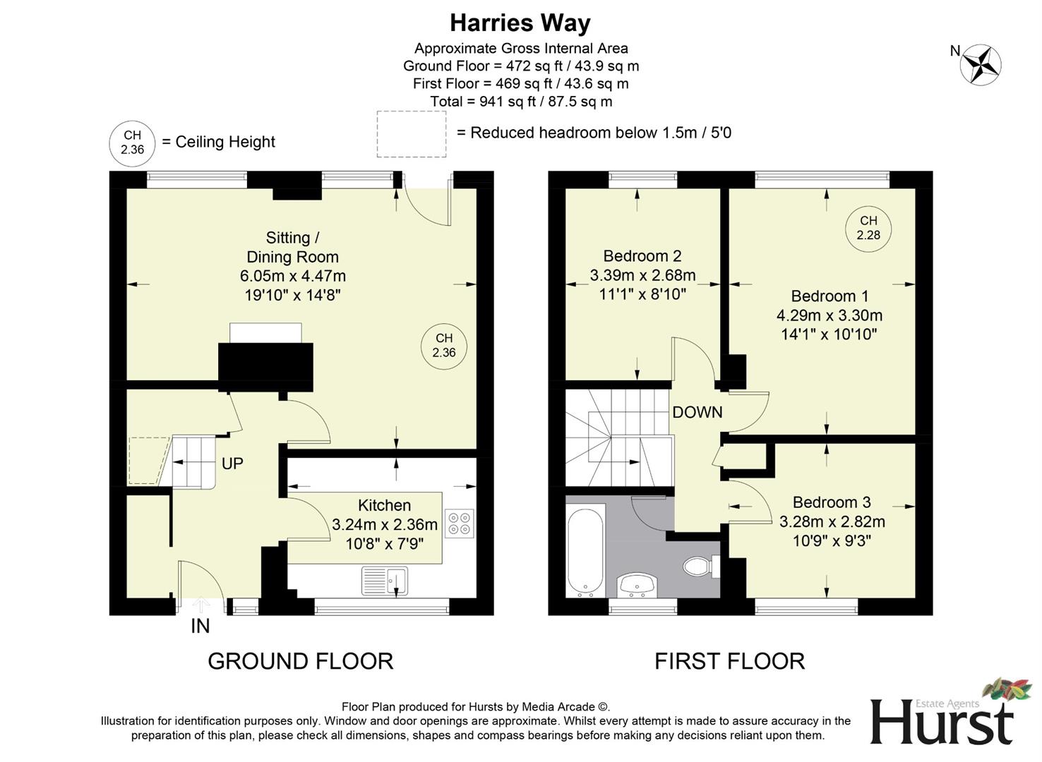 38, Harries Way, Holmer Green floorplan