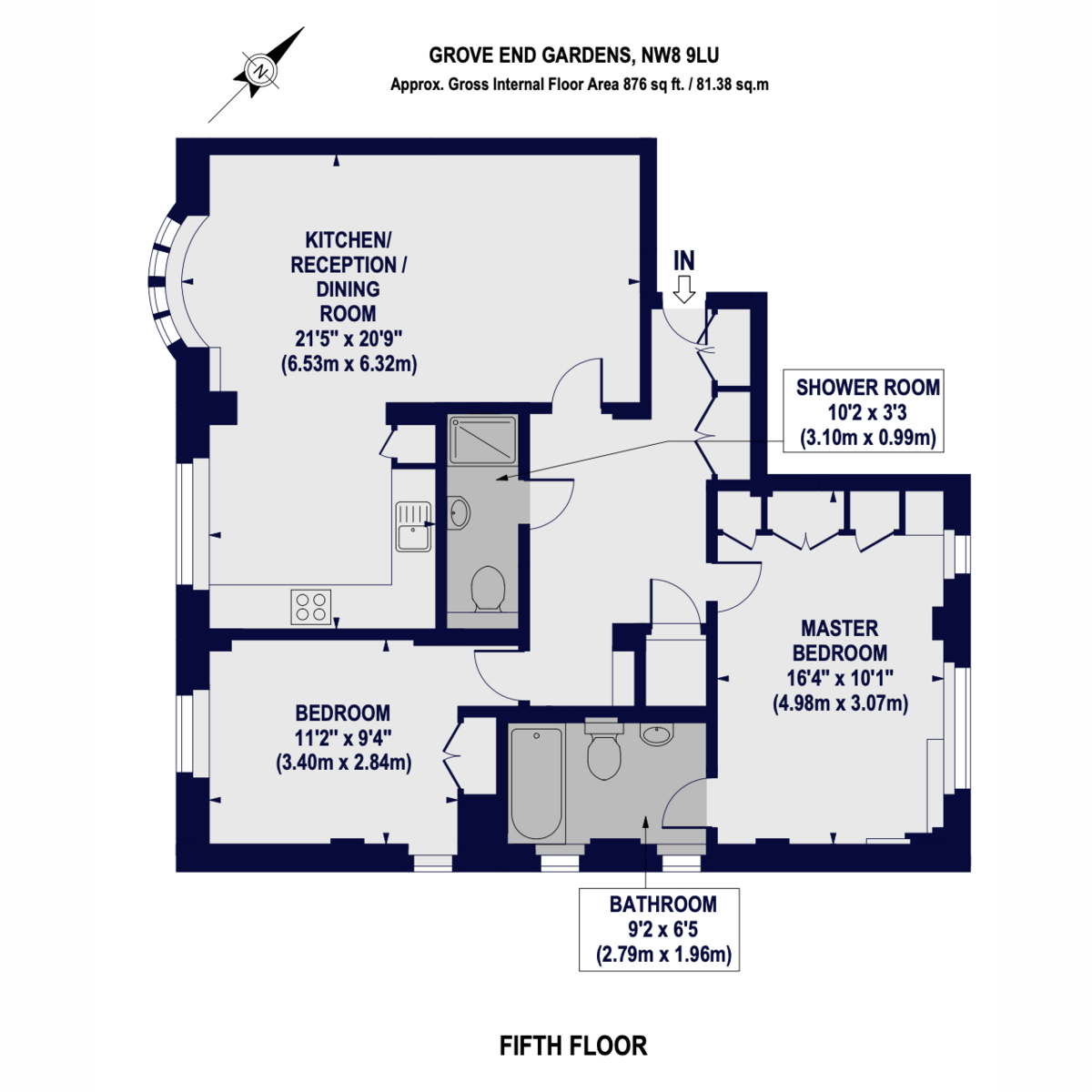 Flat Flat 120, ,, Grove End Gardens, Grove End Road, London floorplan