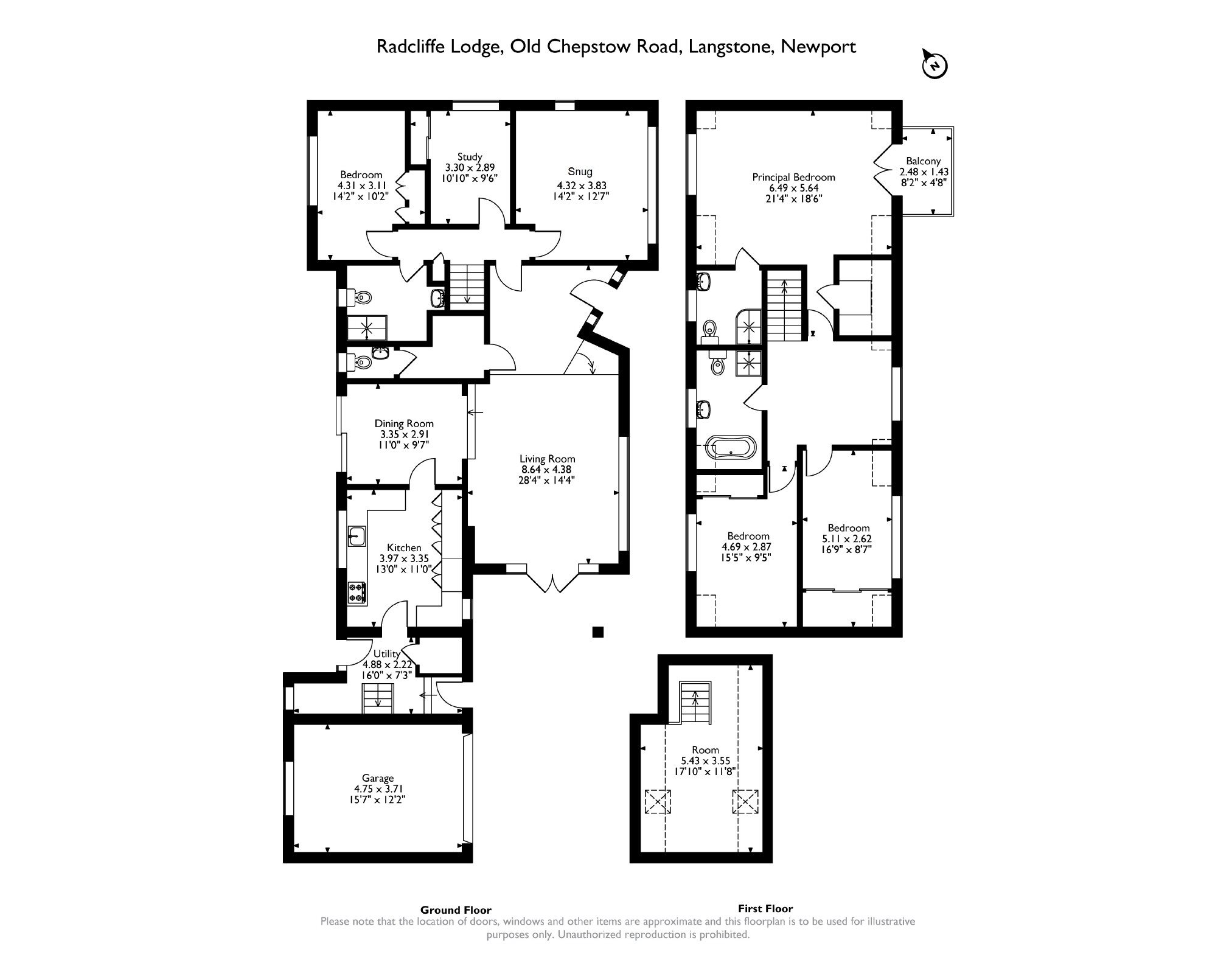 Radcliffe Lodge, Old Chepstow Road, Langstone floorplan