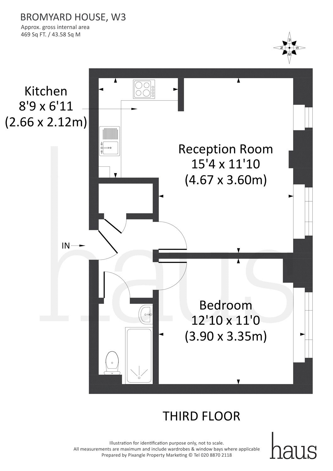 1 Bedrooms Flat to rent in Bromyard House, Bromyard Avenue, London W3