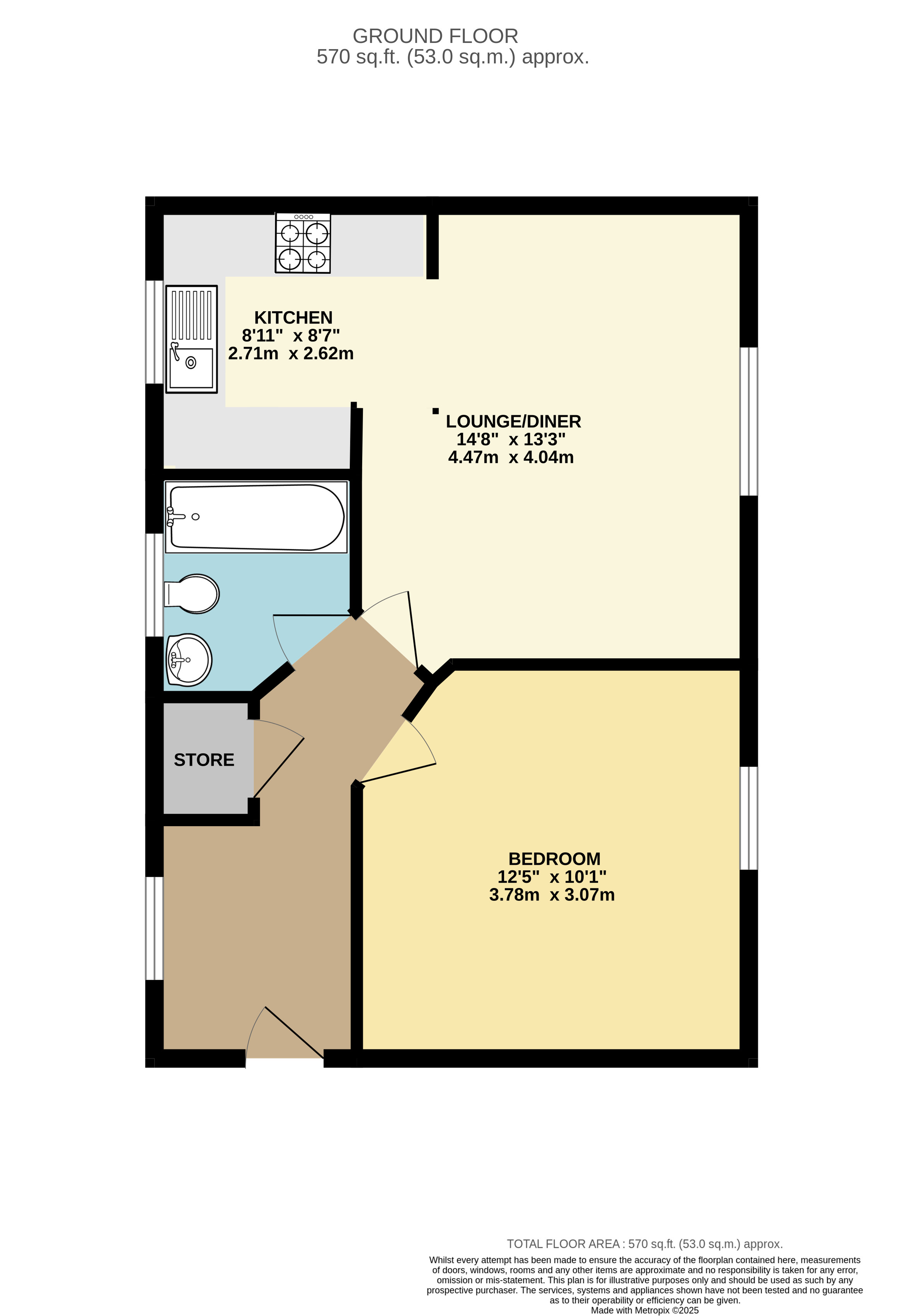 Flat 5, 5, Ellerman Square, Brooklands floorplan