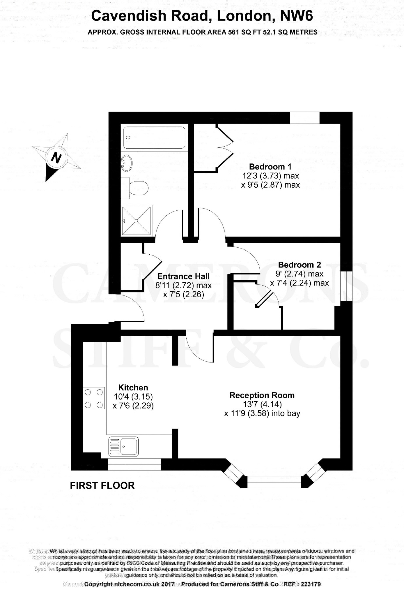 2 Bedrooms Flat to rent in Cavendish Road, Kilburn, London NW6