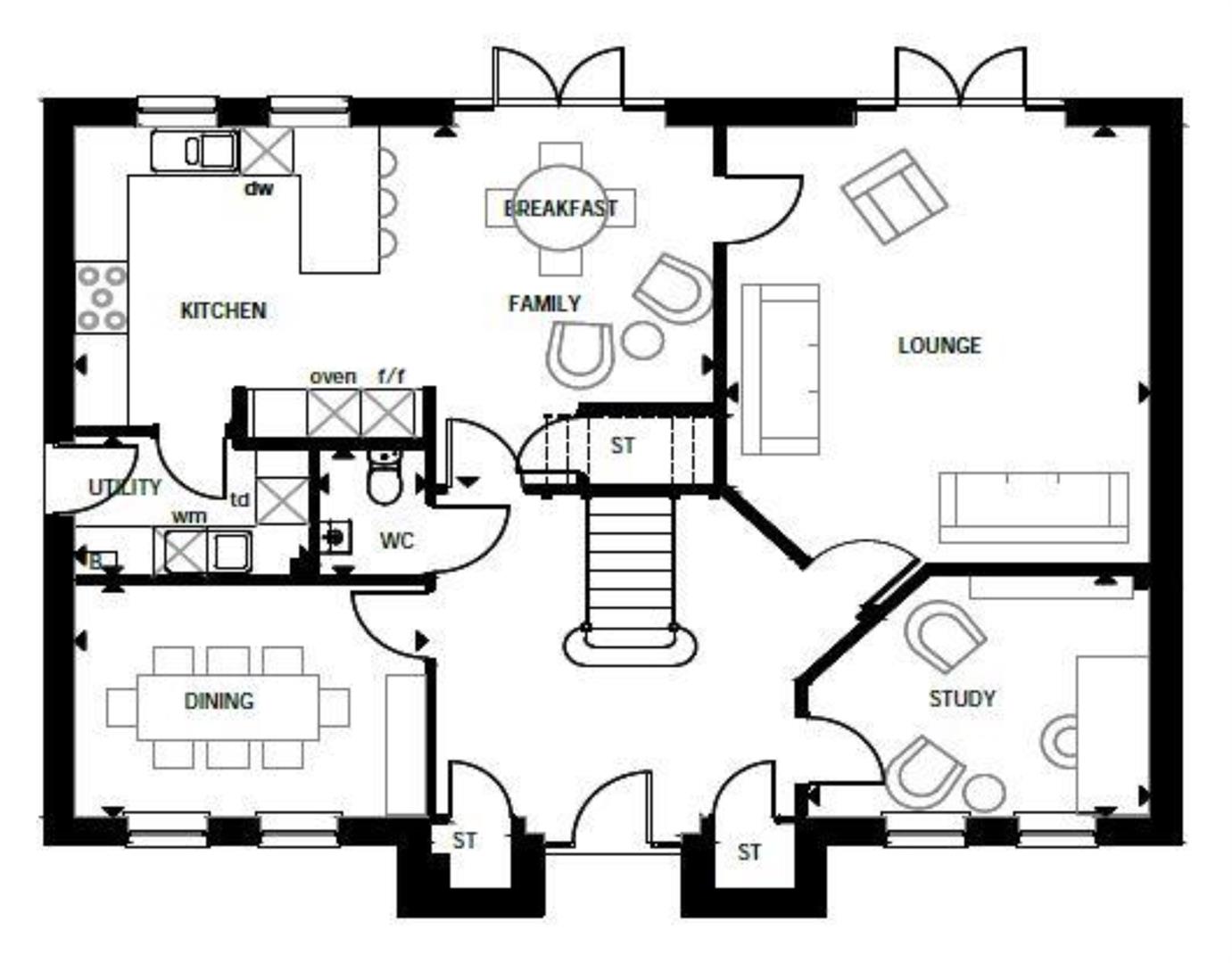 Plot 145, 9, Restwald Close, Benson floorplan