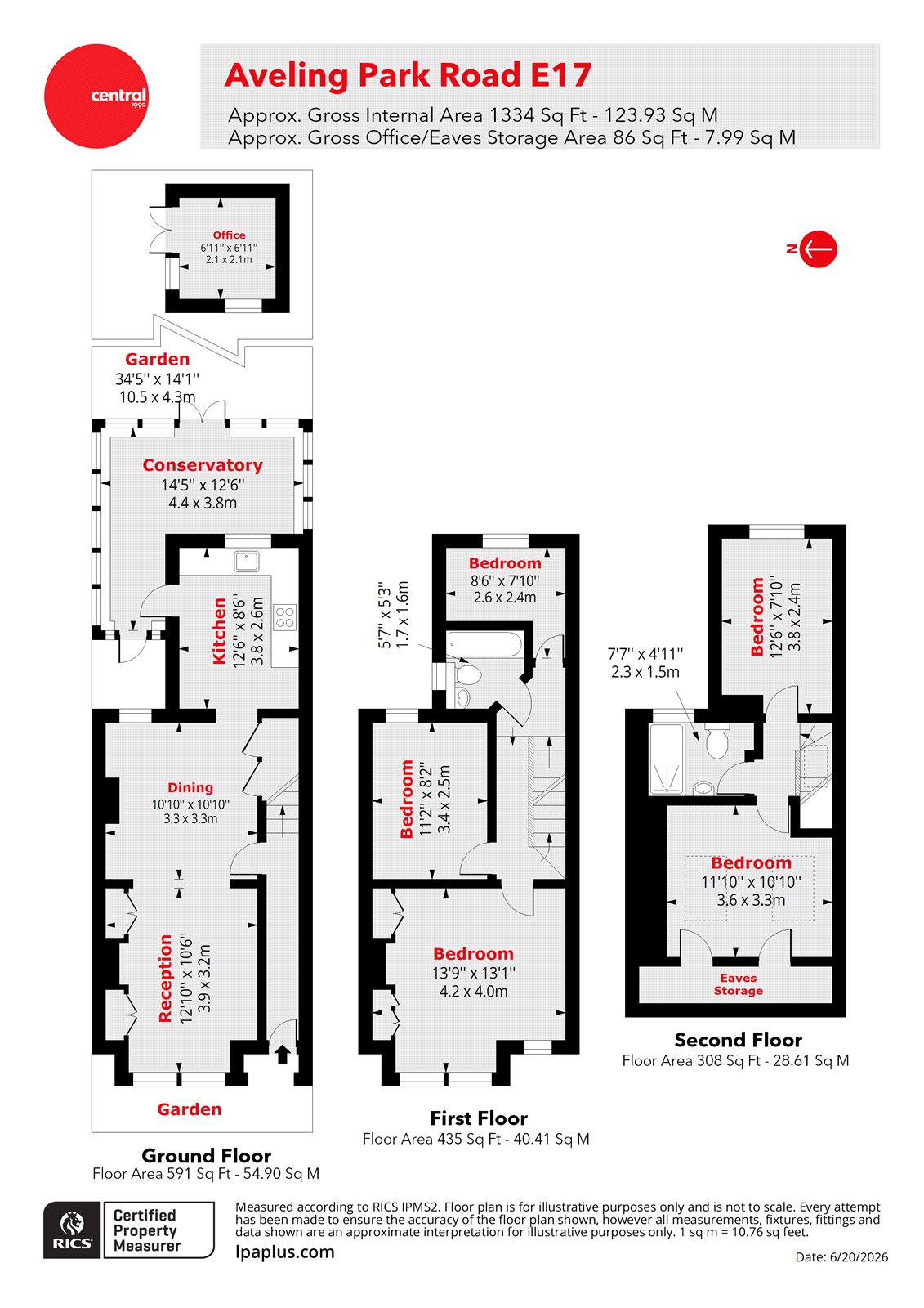 86, Aveling Park Road, London floorplan
