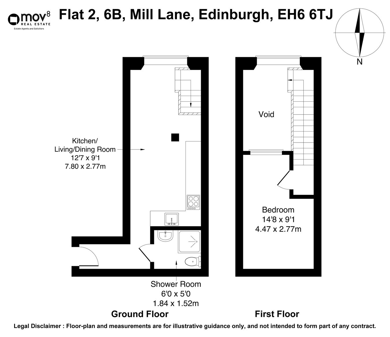 Flat 2, 6b, Mill Lane, Edinburgh floorplan