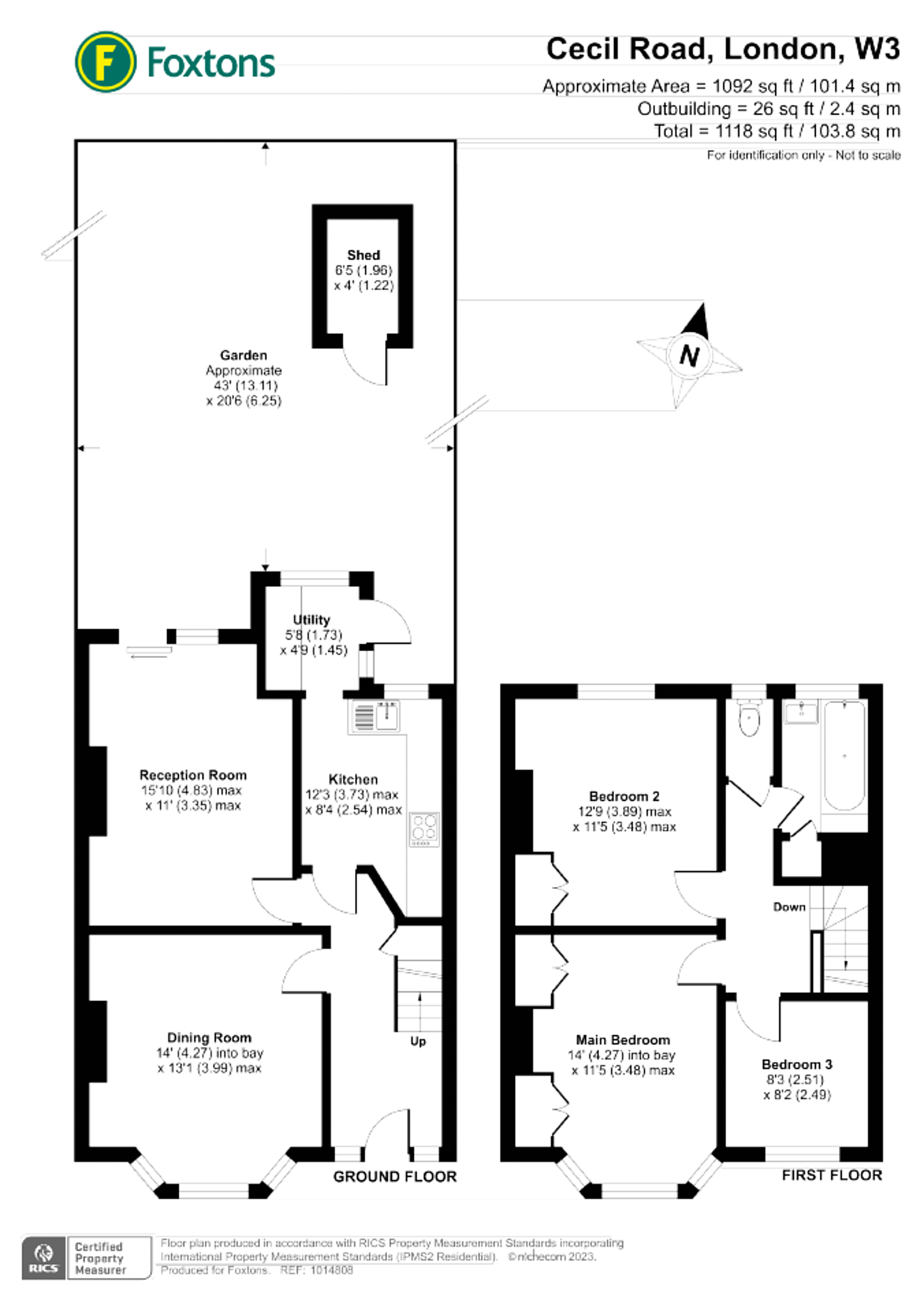 Cecil Road, Acton, London W3, 3 bedroom flat to rent - 65250264 ...