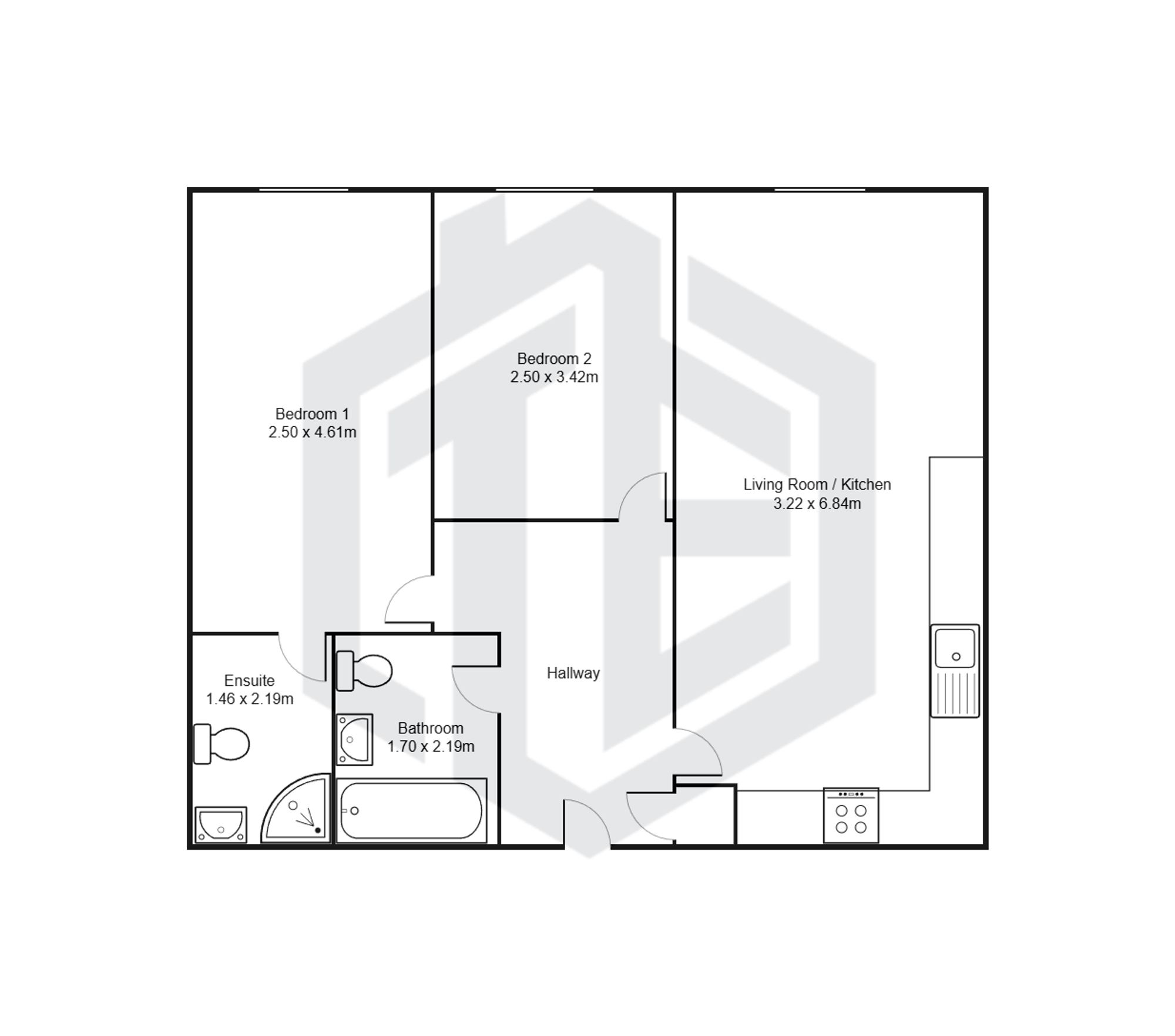25 Guild House, Preston floorplan