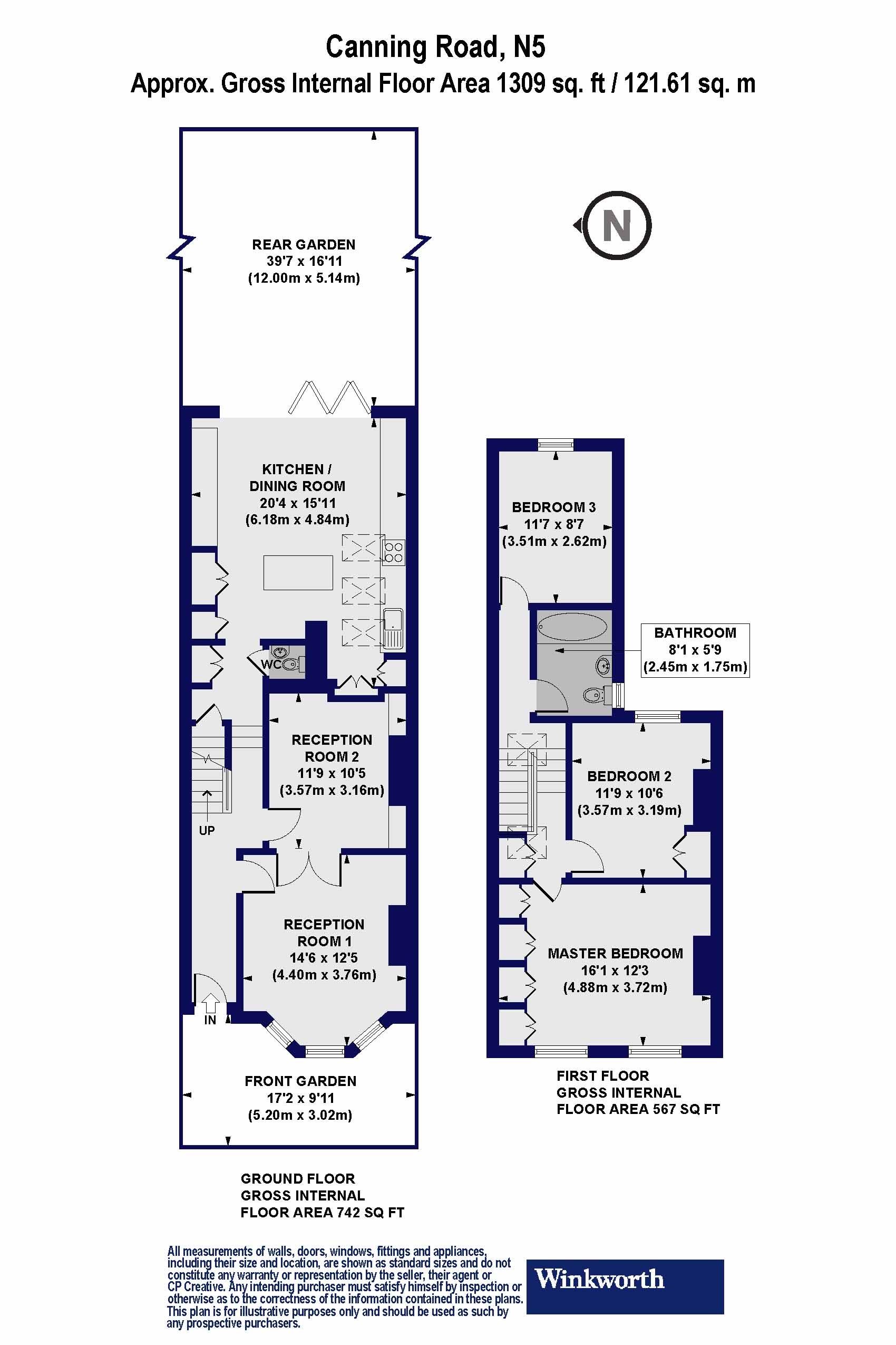 3 Bedrooms Terraced house for sale in Canning Road, London N5