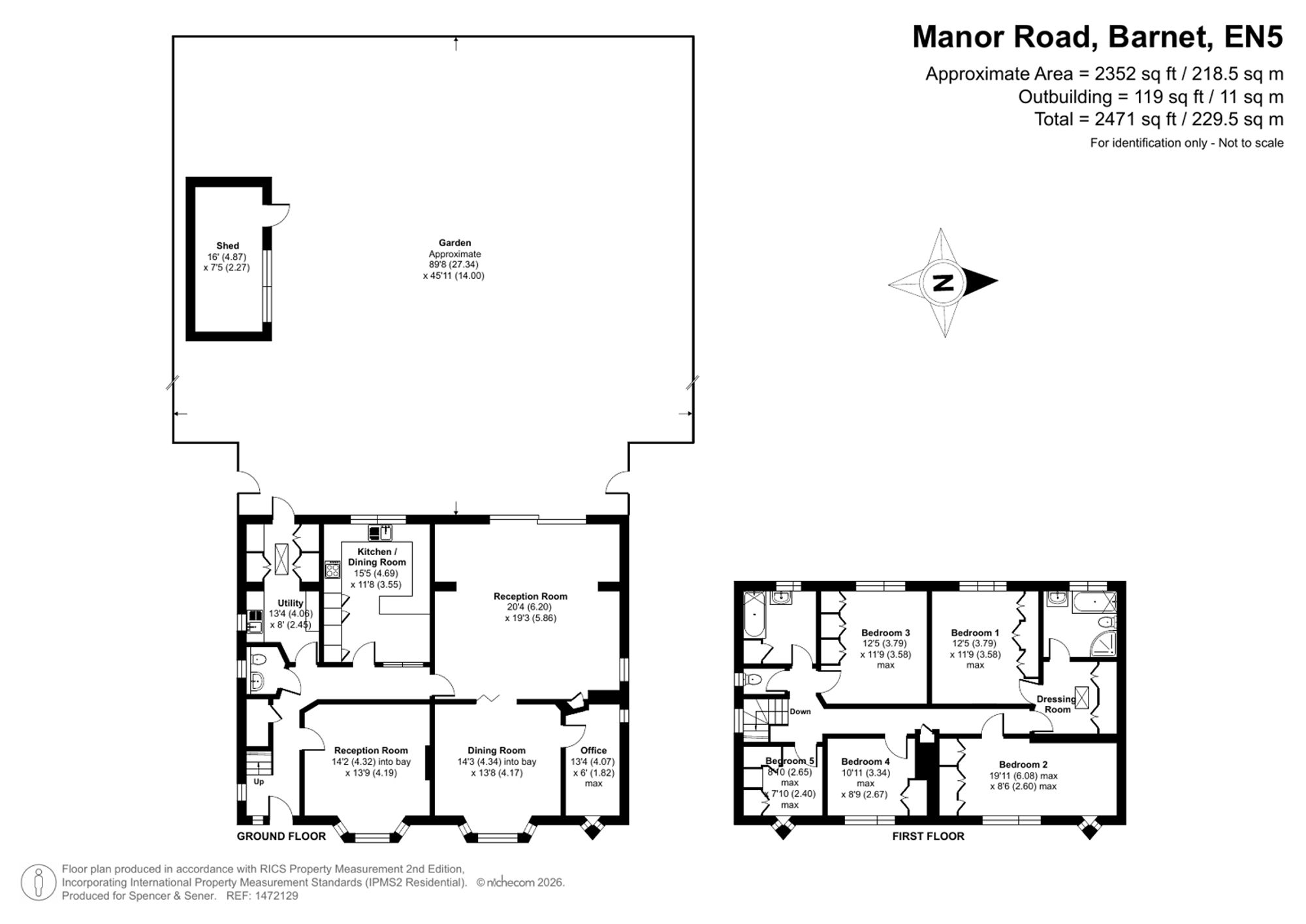 17 Manor Road, Barnet floorplan