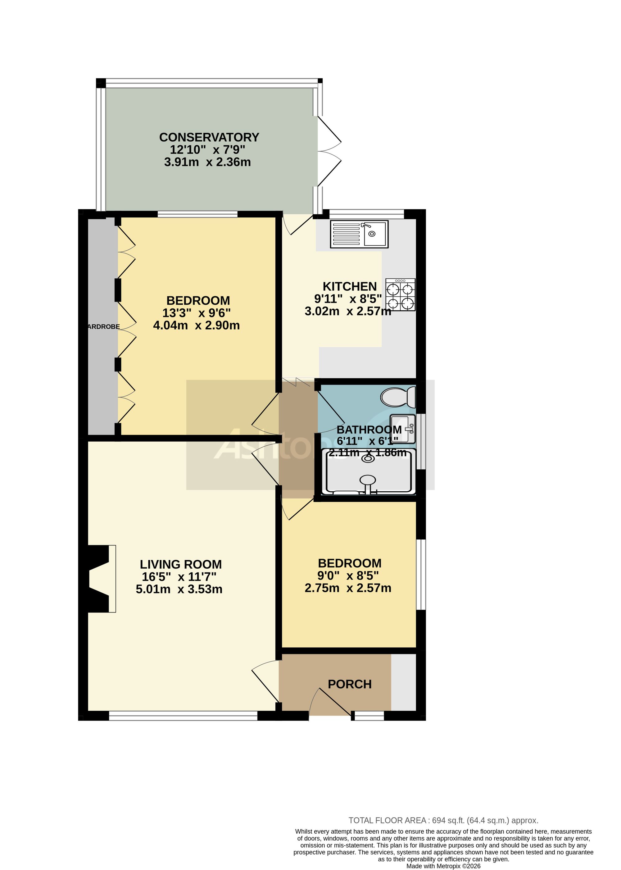 13 Hillside Avenue, Newton-Le-Willows floorplan
