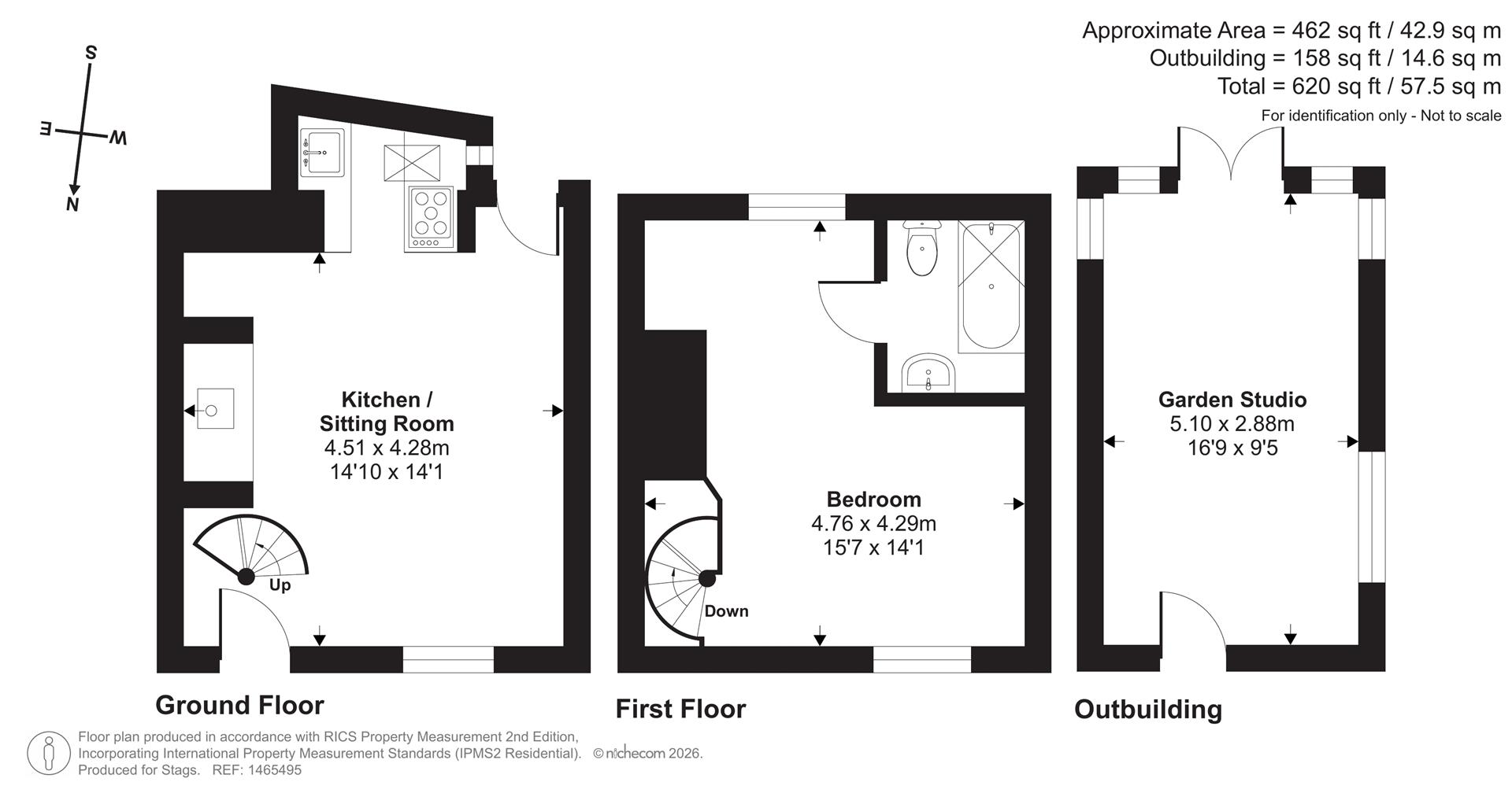 2 Bakers Cottages, Longmeadow Road, Exmouth floorplan