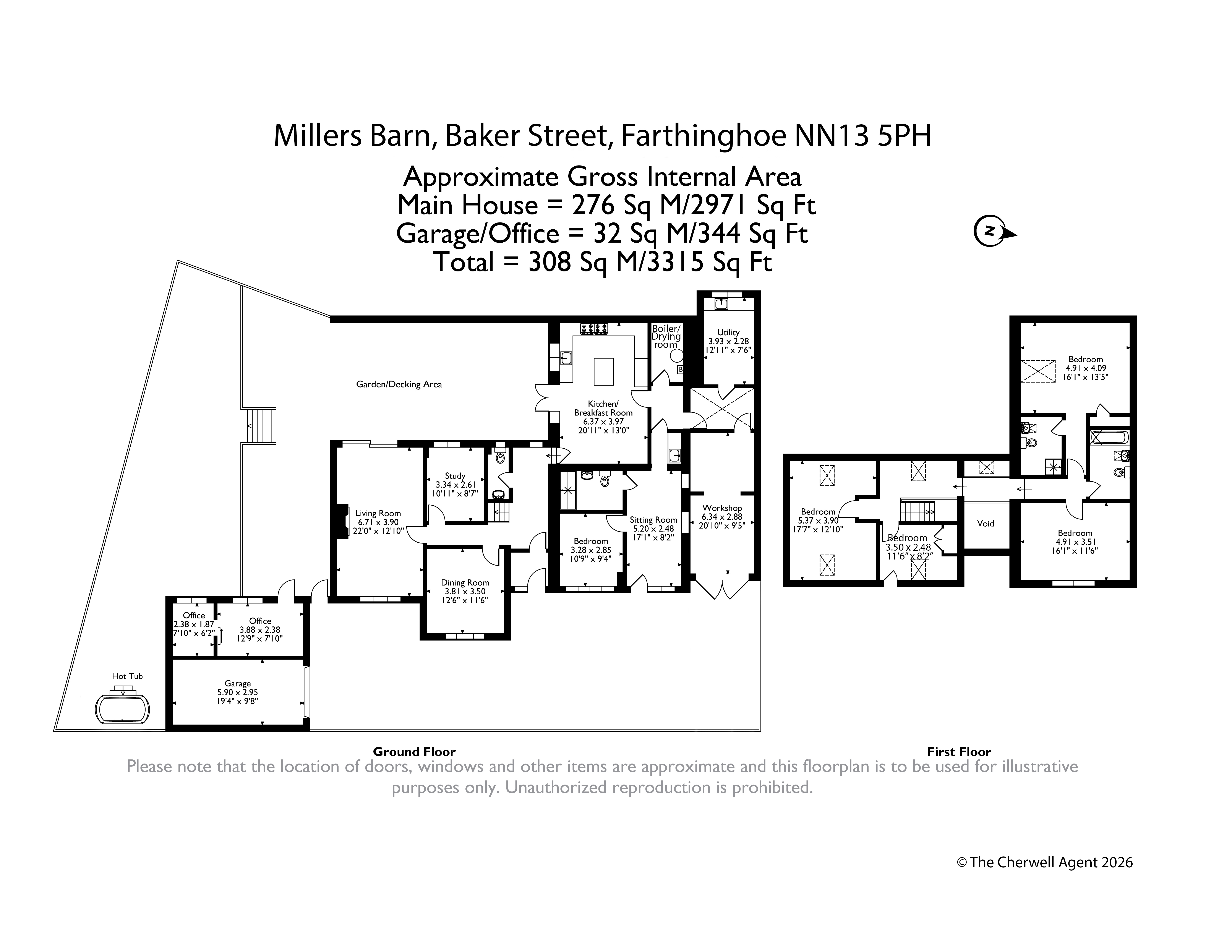Millers Barn, Baker Street, Farthinghoe floorplan